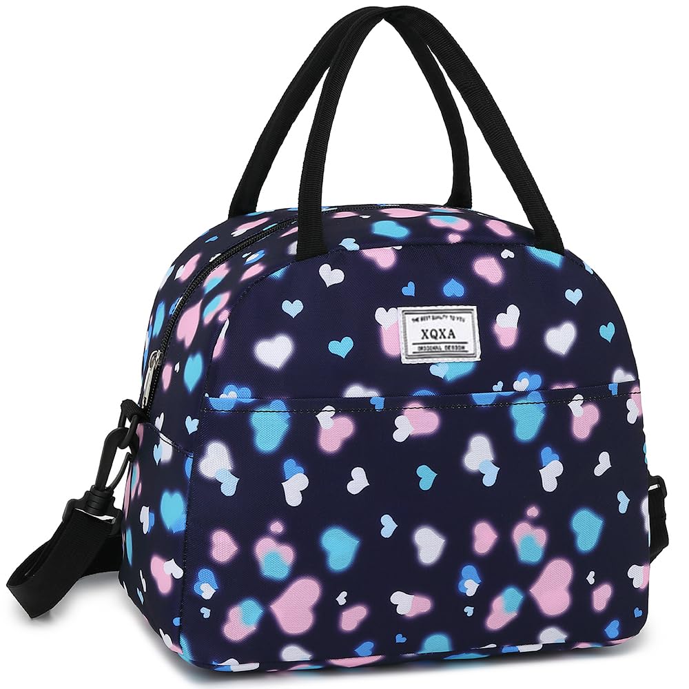 XQXA Reusable Insulated Lunch Bag - Water Resistant Cooler Tote for Men & Women - Perfect for Work, Office, Picnic, Beach, Travel & Outdoor Activities