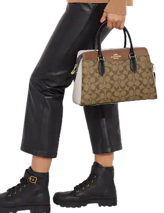 Coach Darcie Colorblock Signature Canvas Carryall Handbag - Stylish Crossbody Purse for Women, Perfect for Work, Travel & Everyday Use