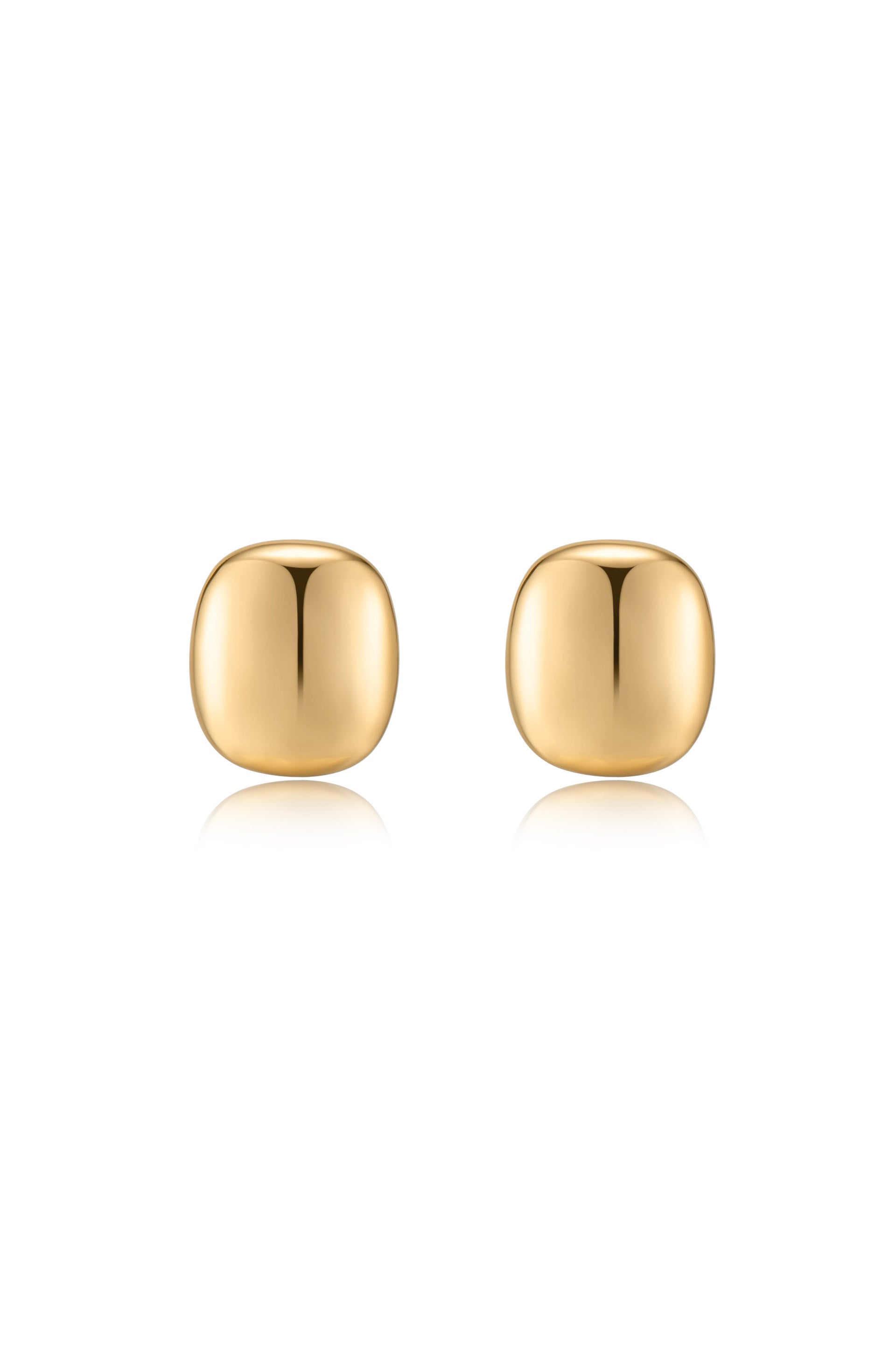 Minimalist Curved Square Stud Earrings for Women - Elegant & Simple Gold Plated Jewelry - Perfect for Everyday Wear, Office & Special Occasions