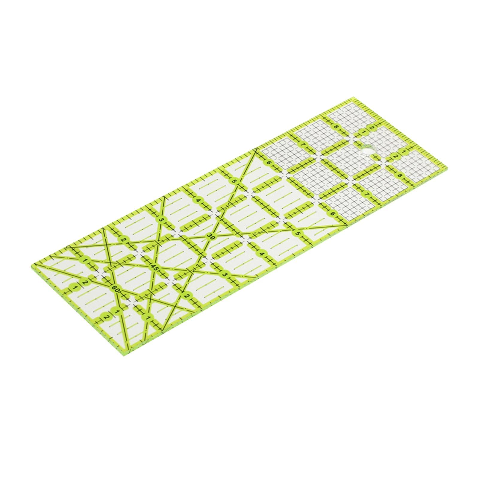 Predolo Rectangle Quilting Ruler - 12 Inch Patchwork Sewing Template for Dressmaking, DIY Crafts & Quilting Projects - Perfect for Fabric Cutting, Measuring & Sewing Projects
