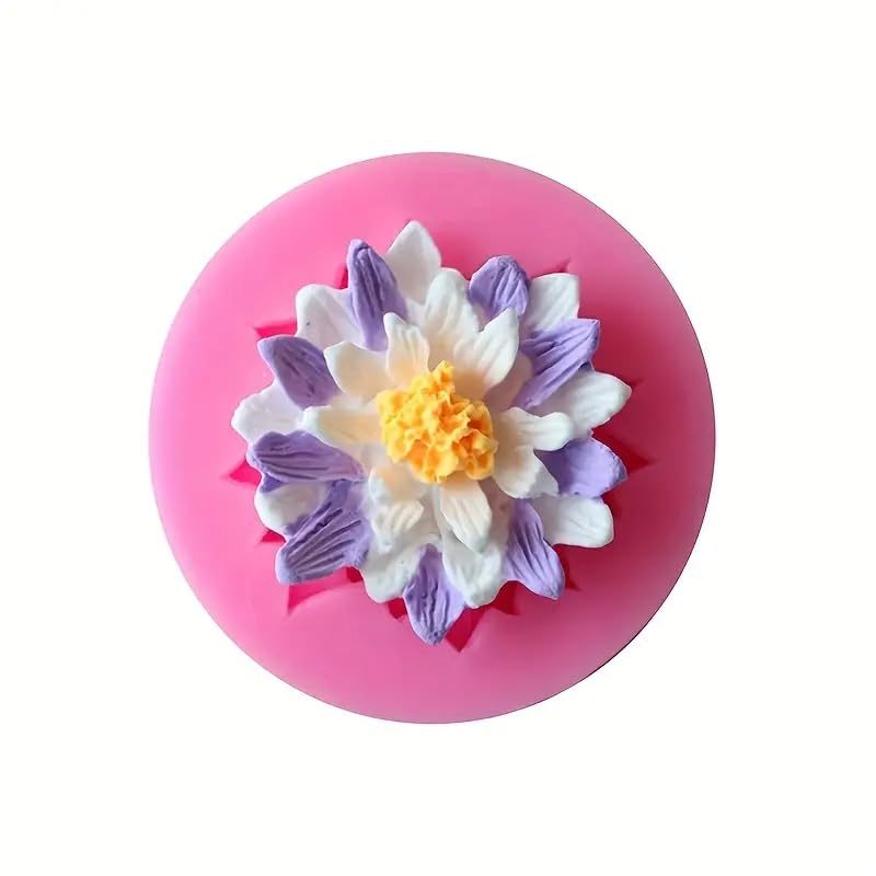 LEGACYCART 1-Piece Silicone Baking Mold Set - DIY Flower Silicone Molds for Rose, Orchid, Daisy & Plumeria - Fondant Cake Decorating Tools for Cupcakes, Candy, Clay & Chocolate - Perfect for Birthday Parties, Wedding Cakes & DIY Crafts