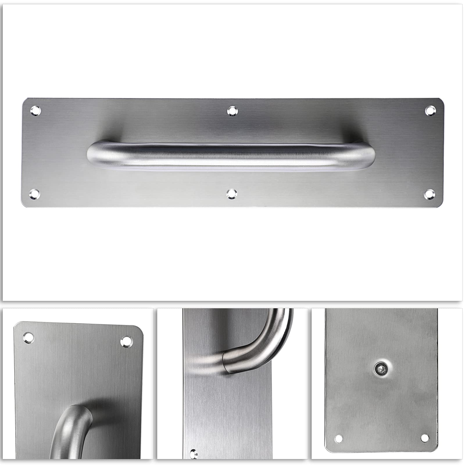 Stainless Steel Door Push Plates (4PCS) - Durable Handle Plates for Home & Office Use