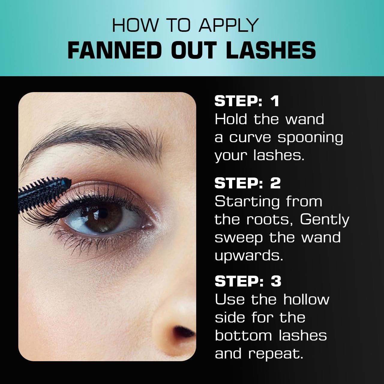 Volumizing Cat Eye Waterproof Mascara - Smudgeproof & Long Lasting | Extreme Black Helical Brush for Clump-Free Lashes | Lightweight Buildable Formula (10g) | Perfect for Night Out, Date Night & Special Occasions