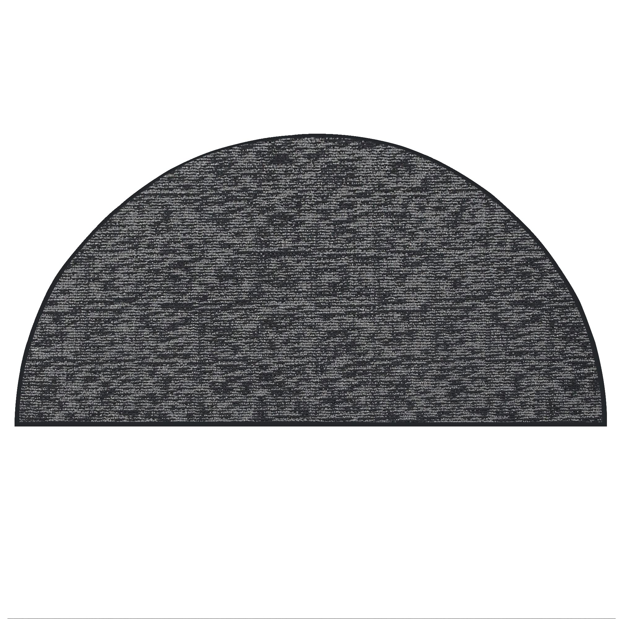 Custom Size Dark Grey Half Round Area Rugs 72