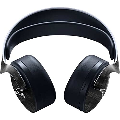 Official NFL New England Patriots Black & White Gaming Skin Decal for PS5 Pulse 3D Wireless Headset - Custom Protective Cover for Enhanced Gaming Experience