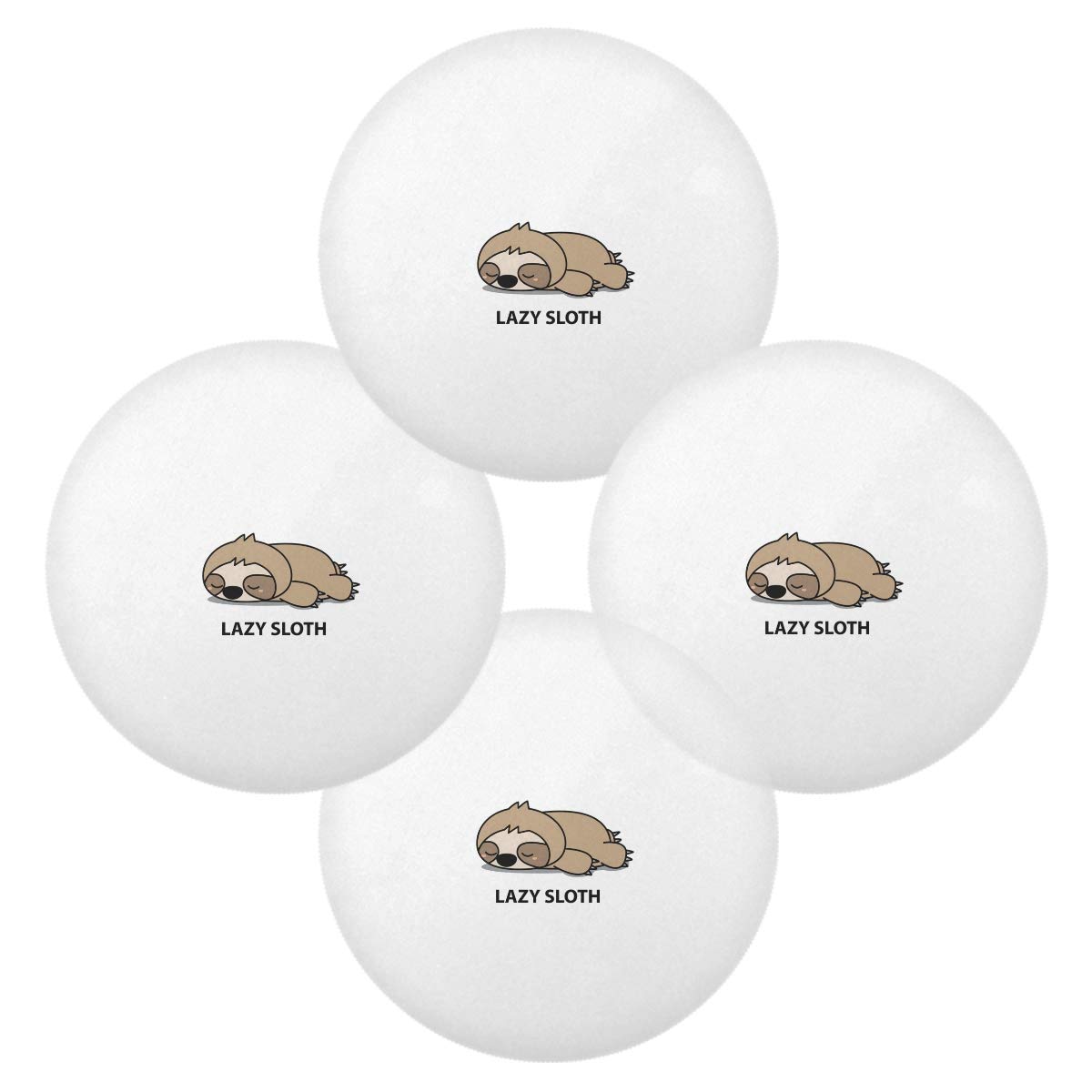 Sloth Animal Non-Slip Round Placemats Set of 6 - 15.4 Inch Cute Holiday Table Mats for Kitchen & Dining Room Decor, Perfect for Family Gatherings and Dinner Parties