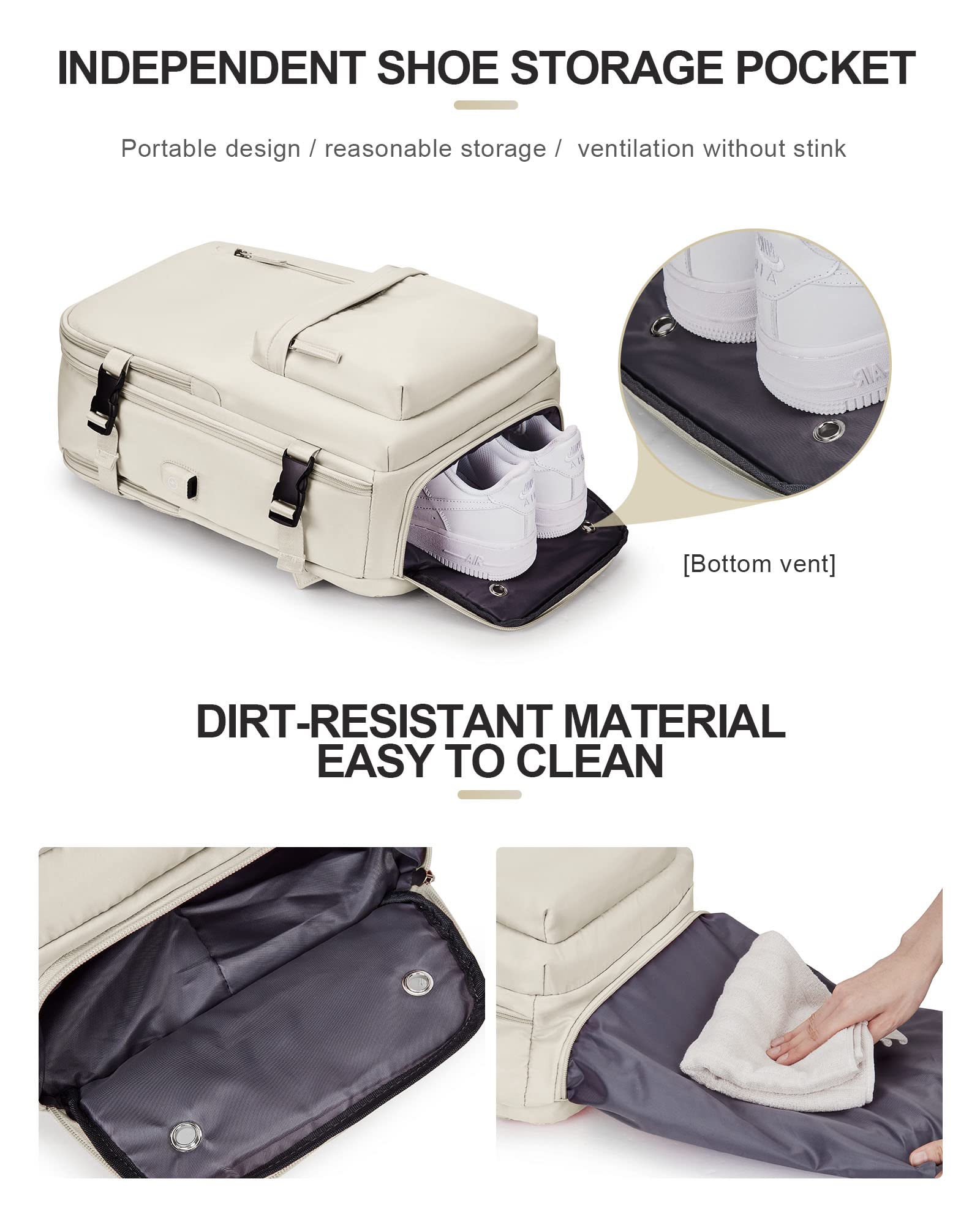 Airline Approved Carry On Backpack for Women & Men - 17 Inch Waterproof Travel Backpack with Laptop Compartment - Perfect for Business Trips, Work Commutes & Weekend Getaways