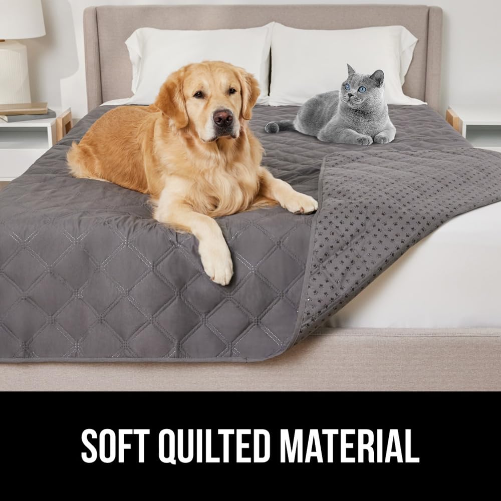 Waterproof Dog Bed Cover - Tear & Slip Resistant for Sofa, Crate & Car - 30x70 Charcoal - Perfect for Pets at Home & Travel