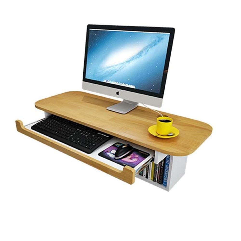 Space-Saving Folding Wall Mount Computer Desk - 96cm Compact Office Desk for Small Spaces, Bedroom Corner Desk, Home Office & Study Use