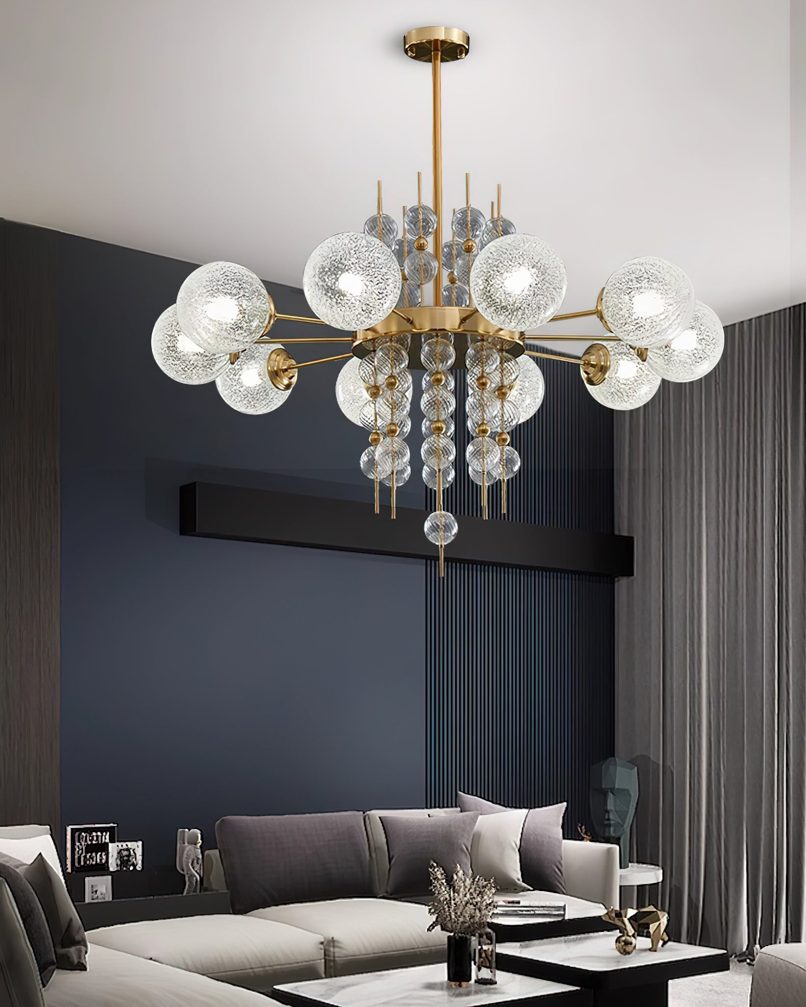 Calypso Chandelier - Elegant Crystal Ceiling Light Fixture for Dining Room, Bedroom & Living Room Decor | Modern Lighting for Home & Office