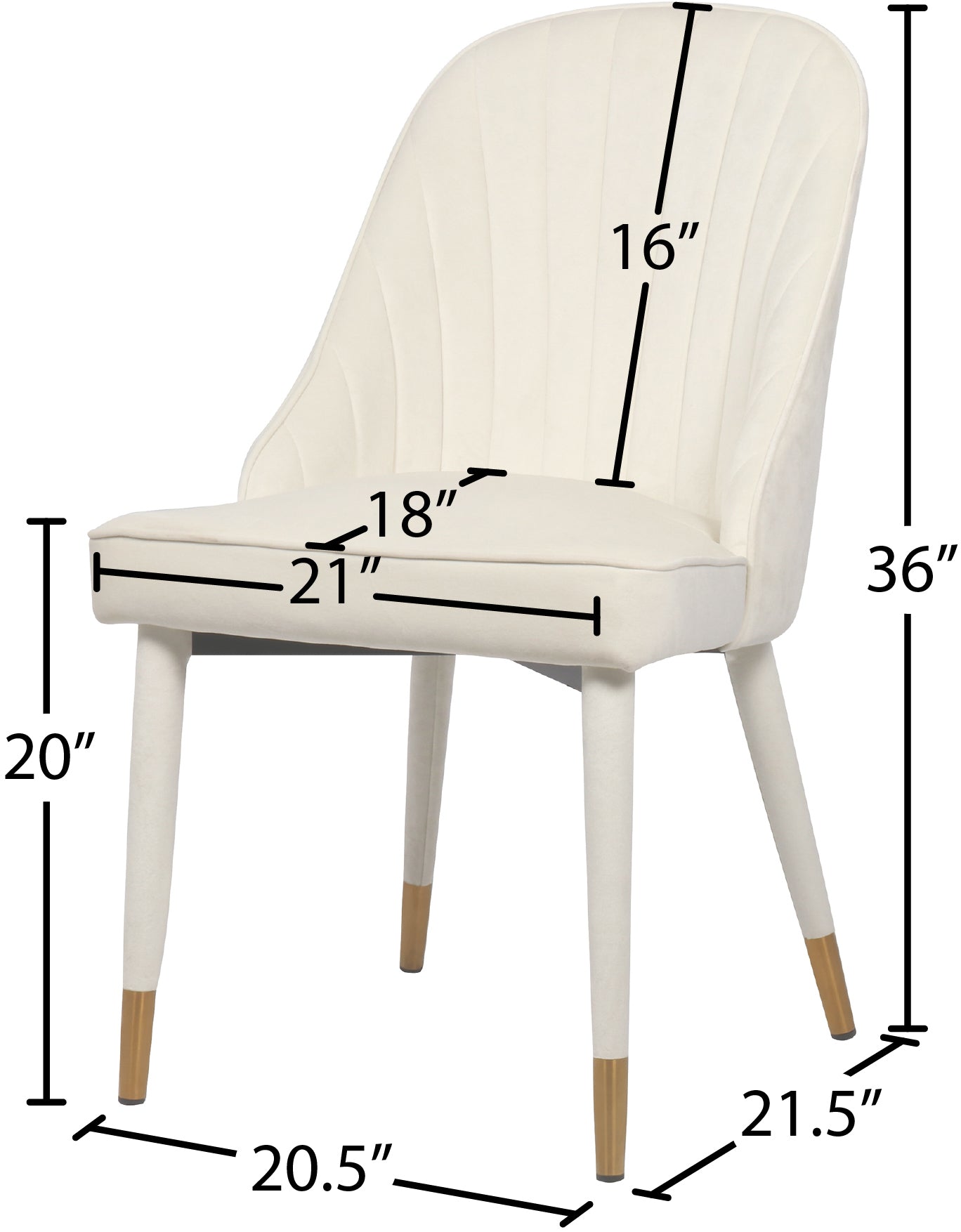 Luxury Belle Velvet Dining Chairs - Soft Upholstered Modern Accent Chairs for Dining Room, Kitchen, or Office - Elegant Home Decor & Comfortable Seating Solution