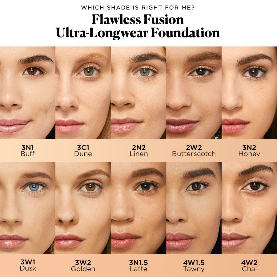 Flawless Fusion Ultra Longwear Foundation - 24H Full Coverage Liquid Makeup for Oily & Dry Skin | Oil-Free, Transfer-Proof, Matte Finish | Perfect for Daily Wear, Special Occasions & Photography