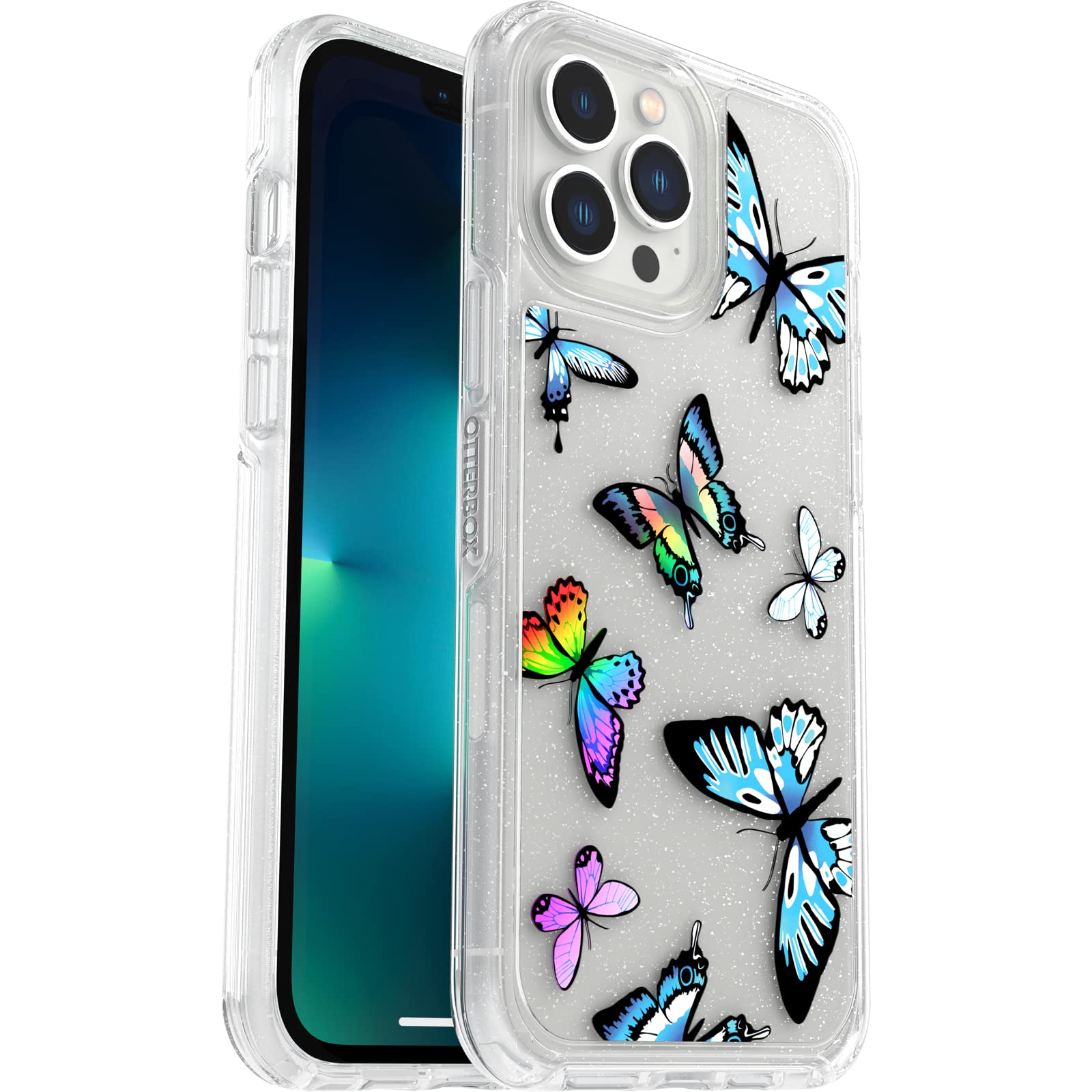 OtterBox SYMMETRY CLEAR SERIES Disney Y2K Butterfly Case for iPhone 13 Pro Max & iPhone 12 Pro Max - Crystal Clear Protective Phone Cover for Everyday Use, Work & Travel