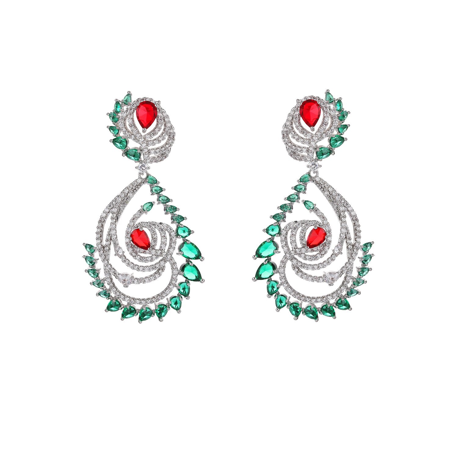 Cubic Zirconia CZ Stud Earrings for Women - Wedding Jewelry, Bridal Party Gift, Birthday Present - Perfect for Brides, Anniversaries & Special Occasions