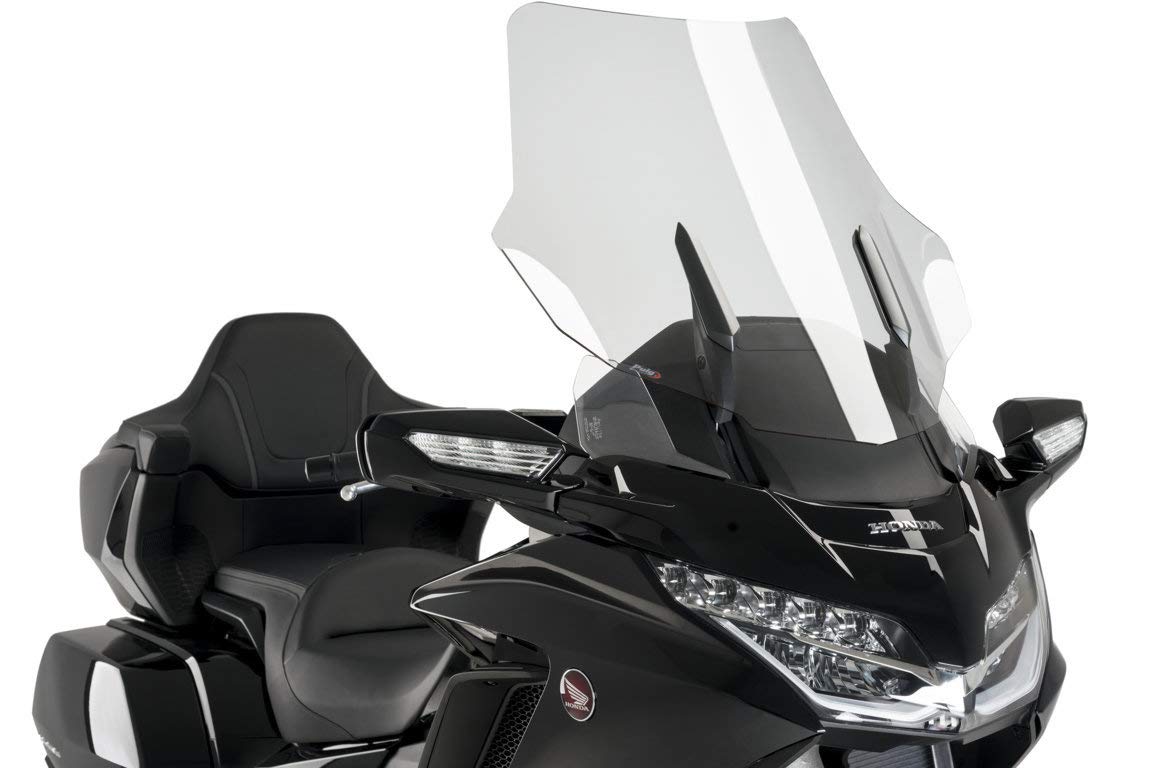 Puig Touring Windshield for Honda GL1800 Goldwing 2018-2019 - Clear Motorcycle Windshield for Comfortable Long-Distance Riding & Highway Cruising