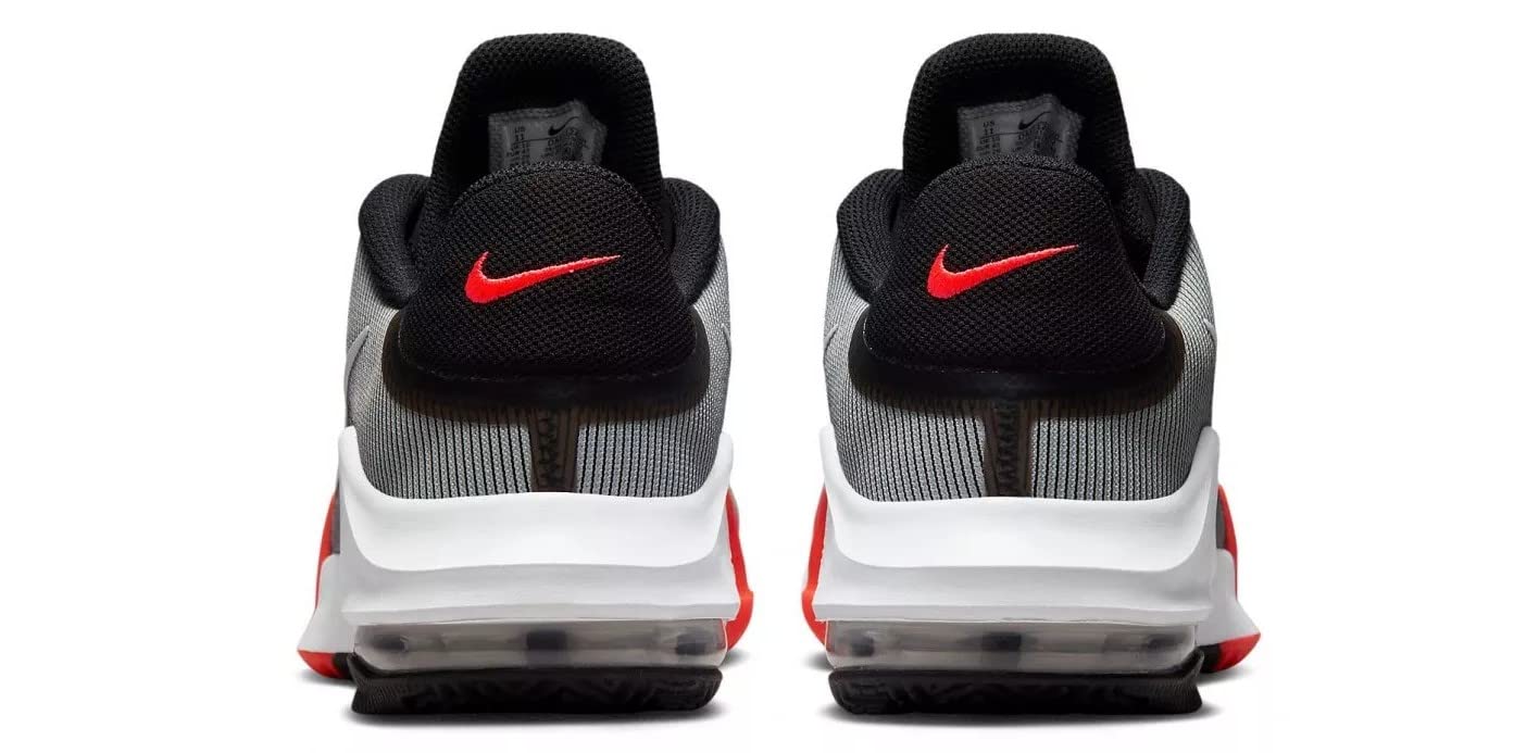 Nike Unisex Air Max Impact 4 Basketball Shoes - Breathable Mesh Upper, Lace-Up Design - Black/Red Size 12 - Perfect for Court Performance & Casual Streetwear