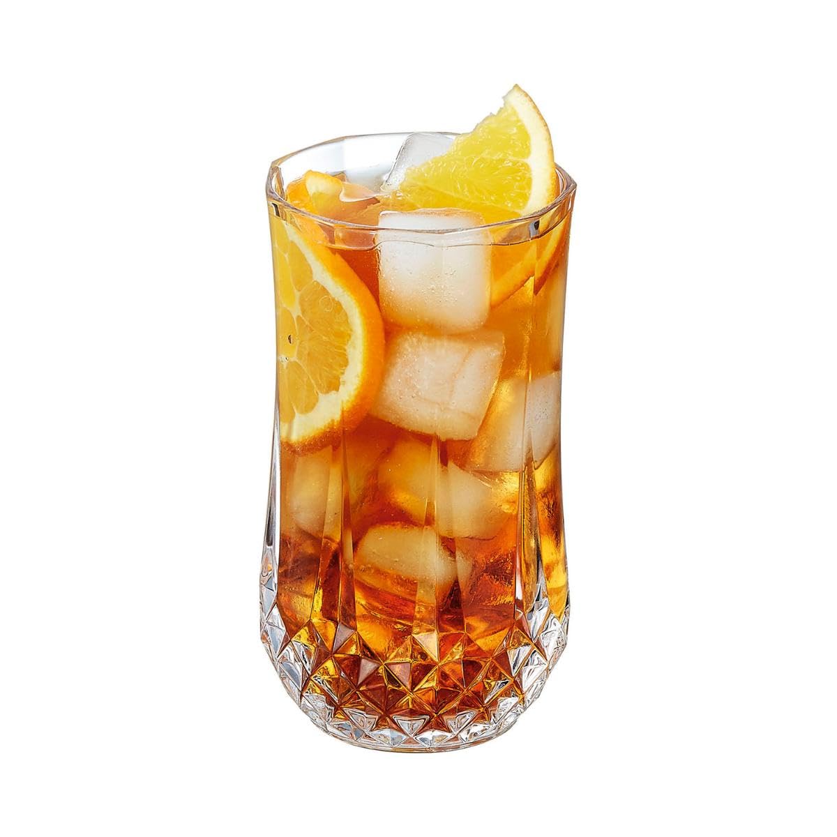 Cristal d'Arques Elact Long Drink Glass - Set of 6, 25 x 18 x 18.5 cm, Elegant Crystal Clear Glassware for Cocktails, Iced Tea & Refreshing Beverages - Perfect for Parties, Bars & Home Entertaining