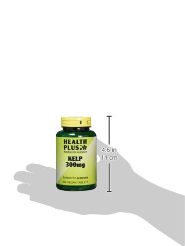 Health Plus Kelp 300mg Natural Body Shape Supplement - 250 Plant-Based Tablets for Weight Management & Thyroid Support | Supports Metabolism & Detox