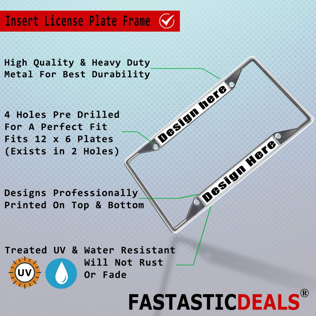 Police Interceptor Metal License Plate Frame - Chrome 4-Hole Solid Insert, Weatherproof Car Accessory for Special Performance Package | Durable Auto Exterior Upgrade for Police Vehicles & Enthusiasts