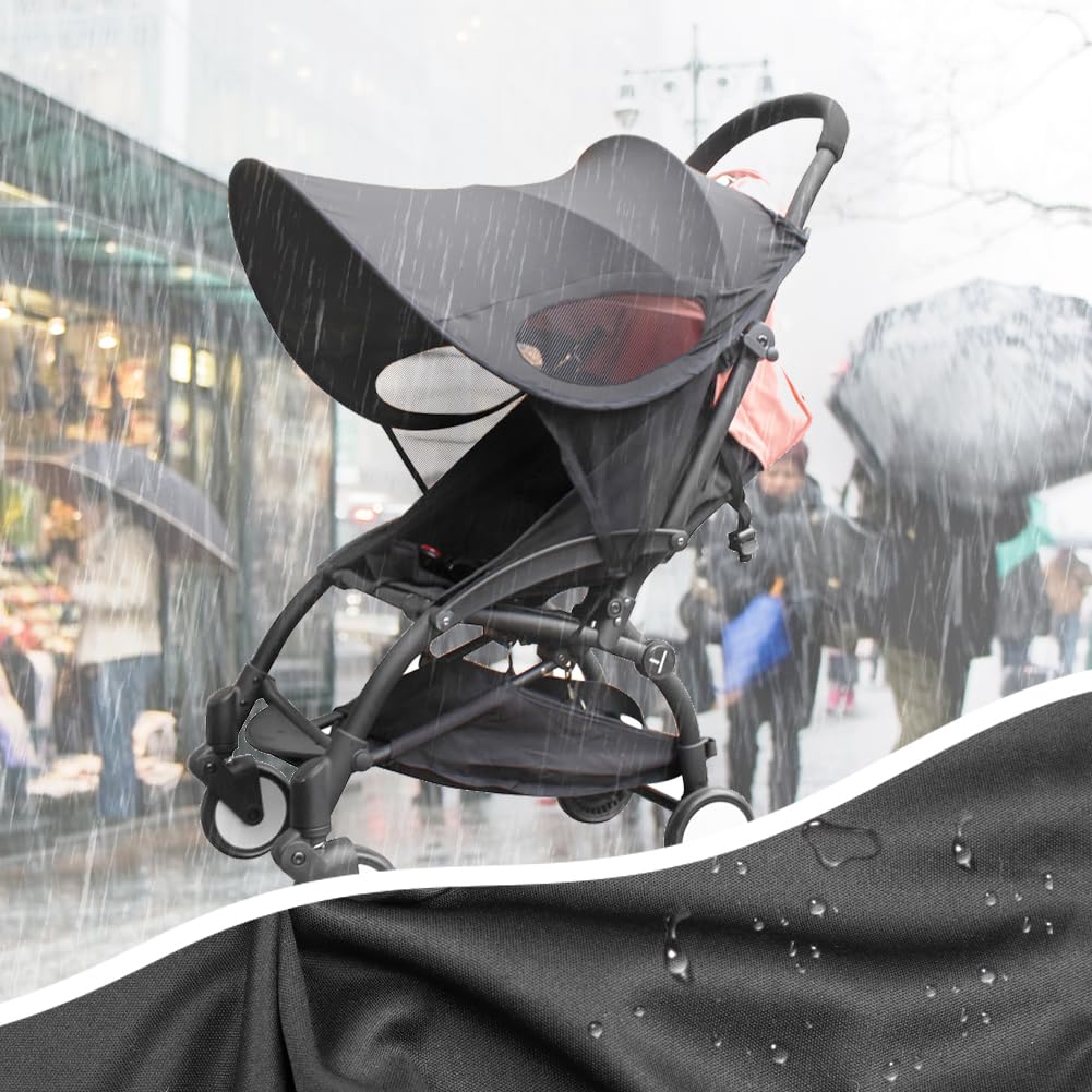 Universal Baby Stroller Sun Shade & Rain Cover - UPF 50+ UV Protection Blackout Canopy for Strollers, Car Seats, Prams & Pushchairs - Perfect for Outdoor Walks, Beach Trips & Sunny Day Protection