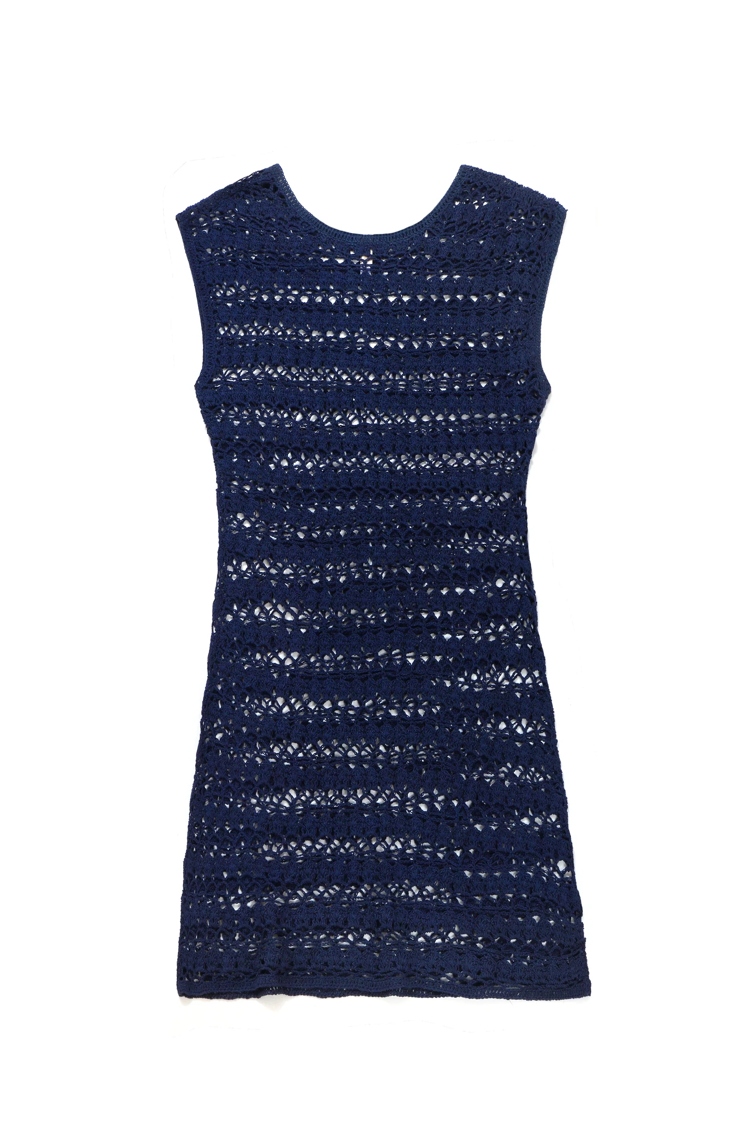 Kendall Crochet Dress for Women - Navy Blue Lace Summer Beach Dress | Perfect for Vacations, Weddings & Boho Chic Outfits