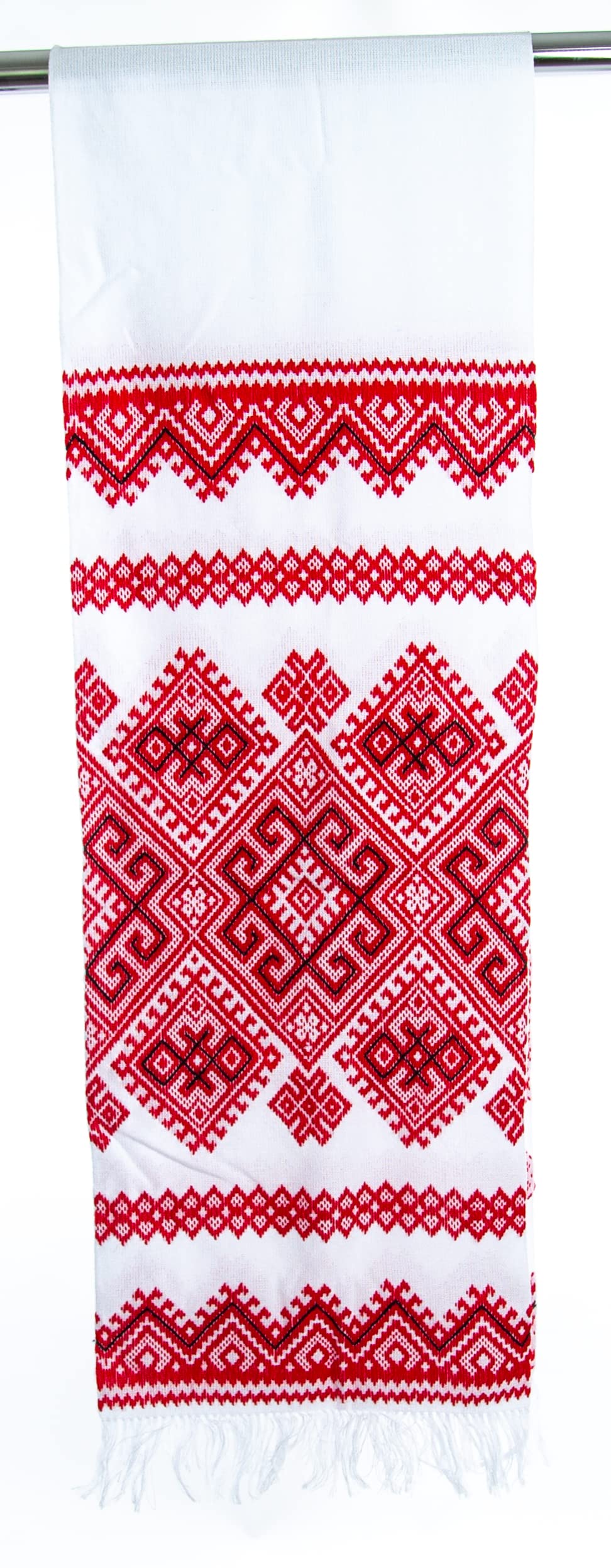 Handmade Ukrainian Embroidery Towels - Traditional Rushnyk Art for Kitchen Decor, Easter Gifts & Home Accessories (Red-Black Folk Pattern) | Perfect for Weddings, Holidays & Cultural Displays
