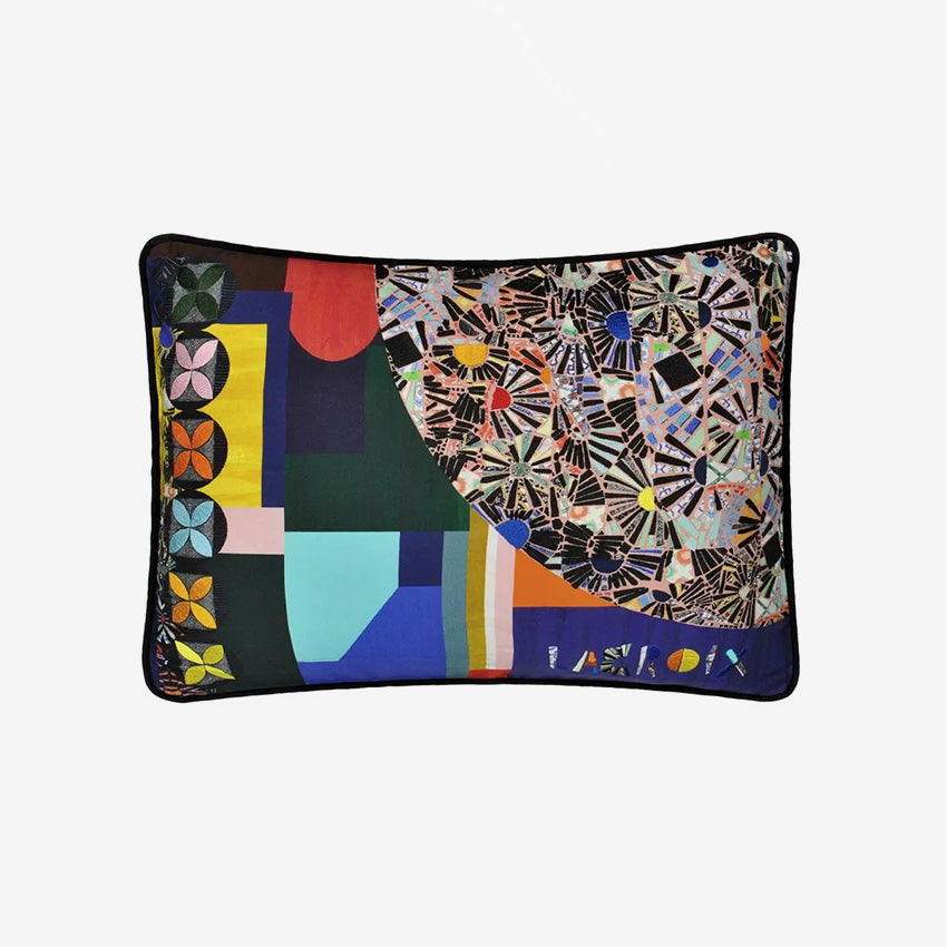 Christian Lacroix Mosaic Freak Decorative Pillow Cover - Luxury Bohemian Home Decor Throw Pillow for Sofa, Bed & Living Room