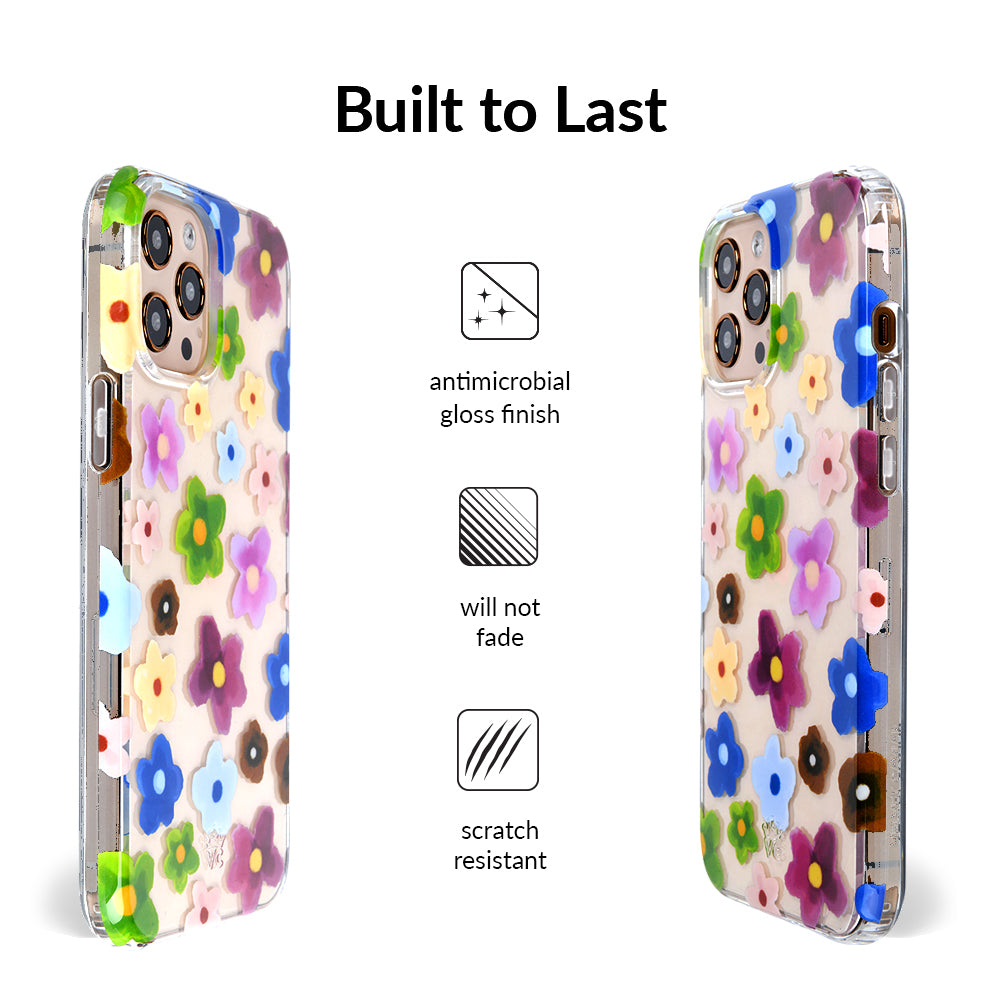 Flower Power iPhone Case - Vibrant Floral Design Protective Cover for iPhone 12/13/14/15 Pro Max - Perfect for Spring, Summer & Boho Style Lovers