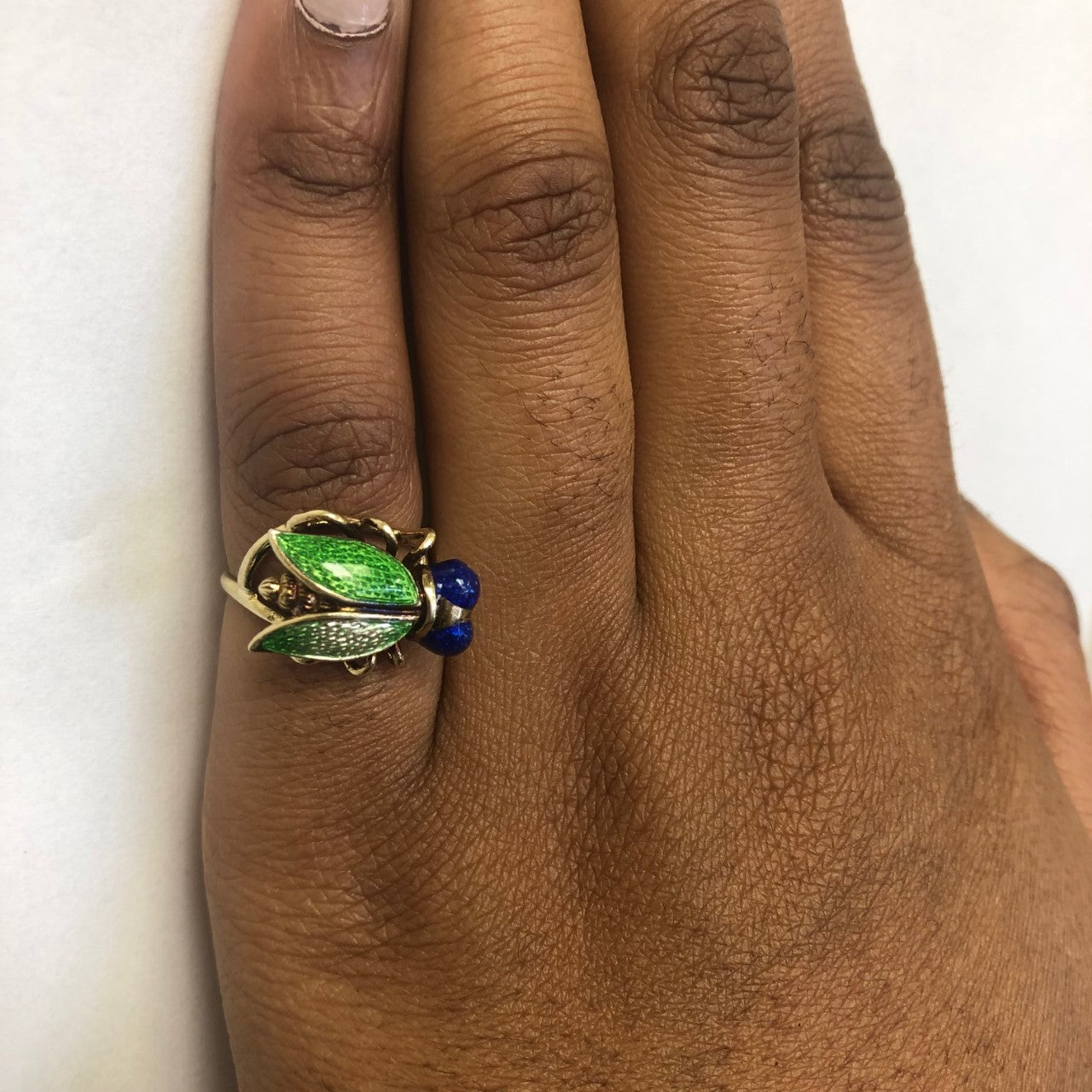 Enamel Fly Ring - Size 4.5 - Elegant Insect Jewelry for Women - Perfect for Casual Wear, Parties & Gifts