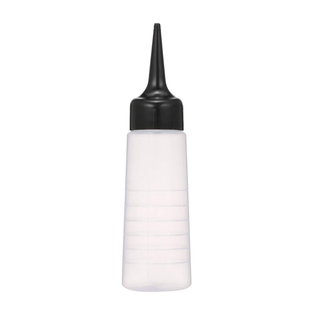 150ml Hair Dye Bottle with Black Slant Tip - Professional Hair Color Mixer & Applicator for Salon & Home Hair Coloring