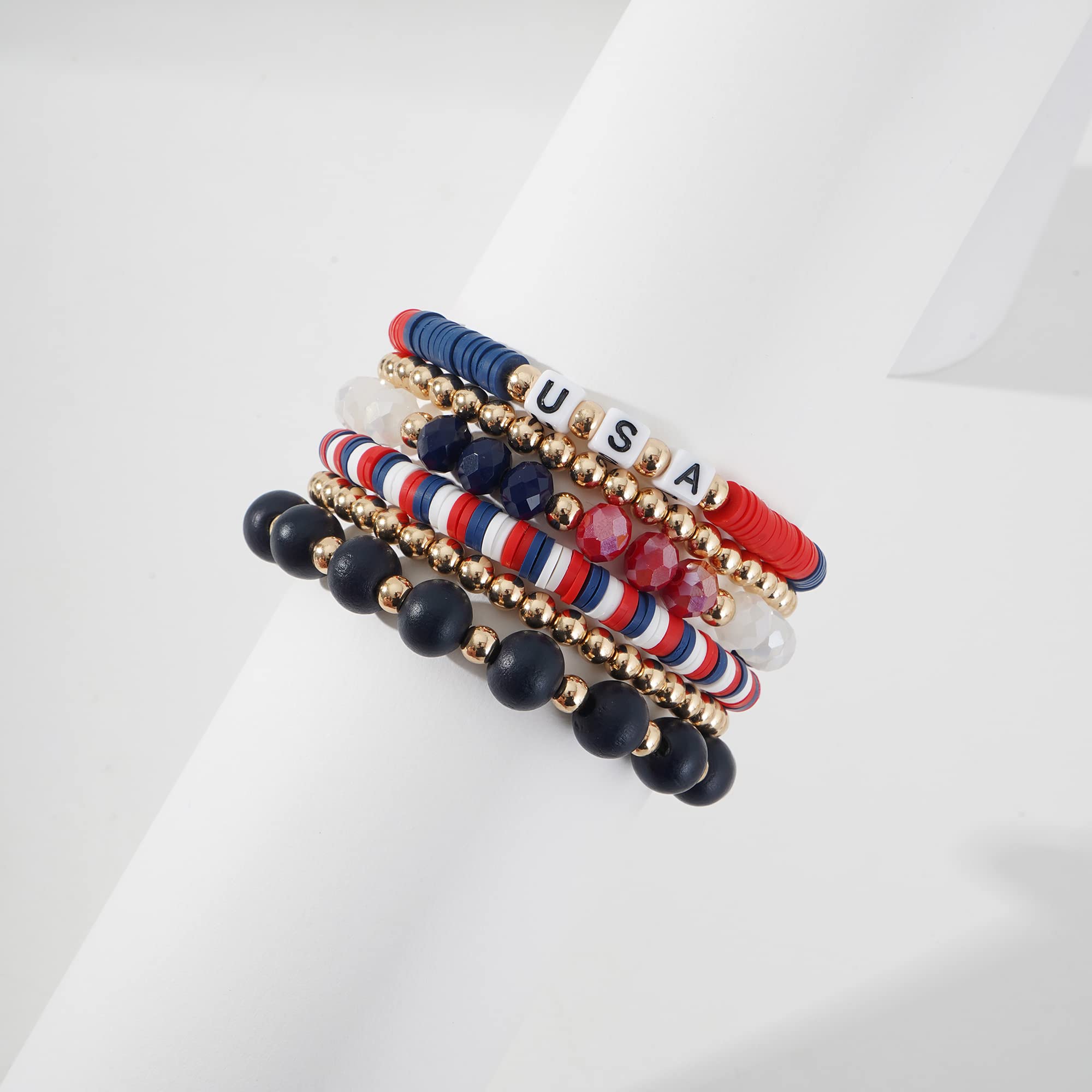 Colorful Heishi Clay Bead Bracelet Set for Women - Stackable Vinyl Disc Polymer Beaded Stretch Bracelets - Preppy Bohemian Style Jewelry for Summer, Beach, Festival & Everyday Wear