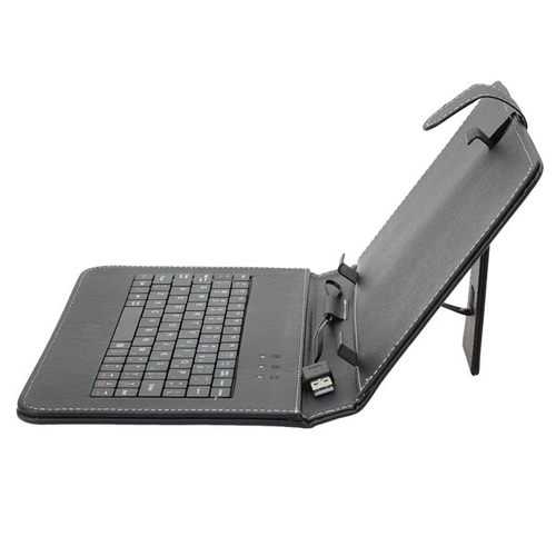9 Inch French Keyboard PU Leather Case Cover with Stand for Tablet - Perfect for Work, Travel, and Home Office Use