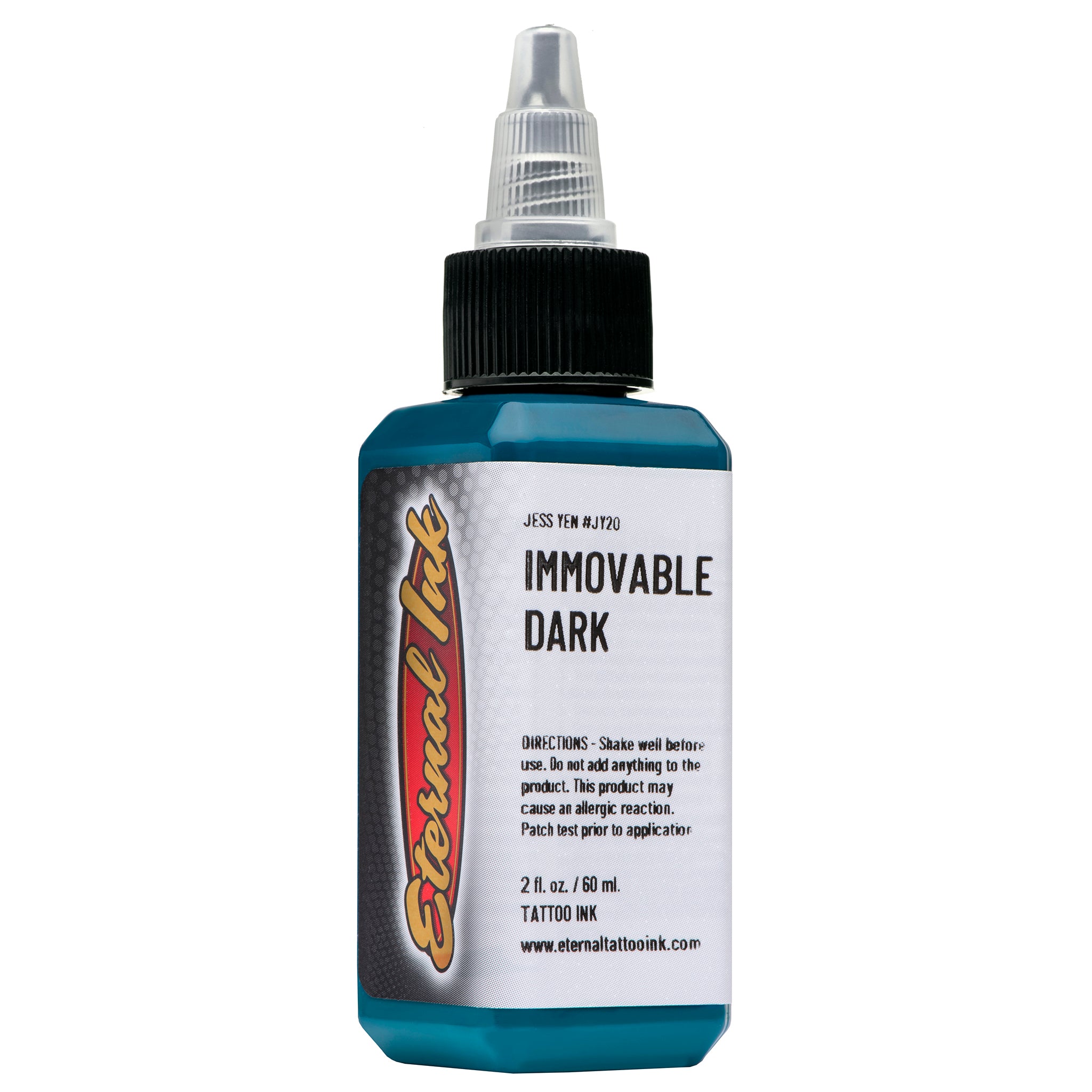 Eternal Jess Yen Immovable Dark Ink 2oz - Professional Tattoo Ink for Artists - Perfect for Tattooing, Permanent Makeup & Body Art