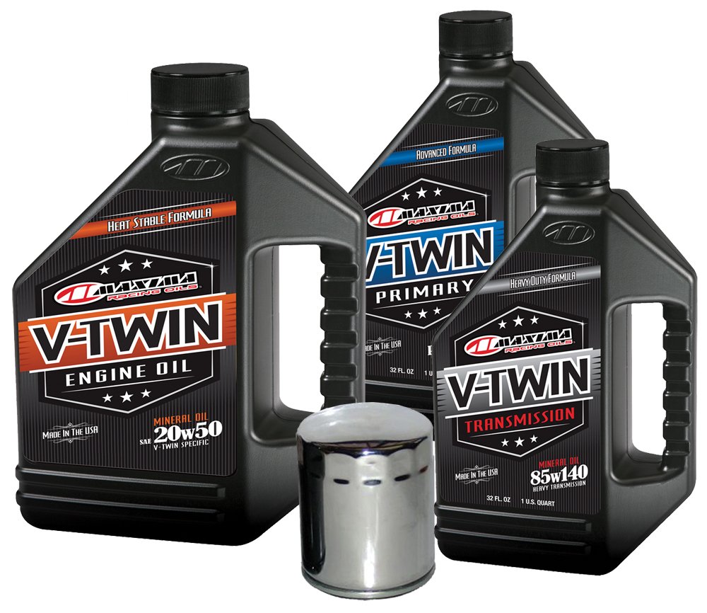 VTTOCK08 Complete Engine Oil Change Kit for Harley Davidson V-Twin Evolution Motorcycles - 6 Quart Capacity | Motorcycle Maintenance & Tune-Up Essentials