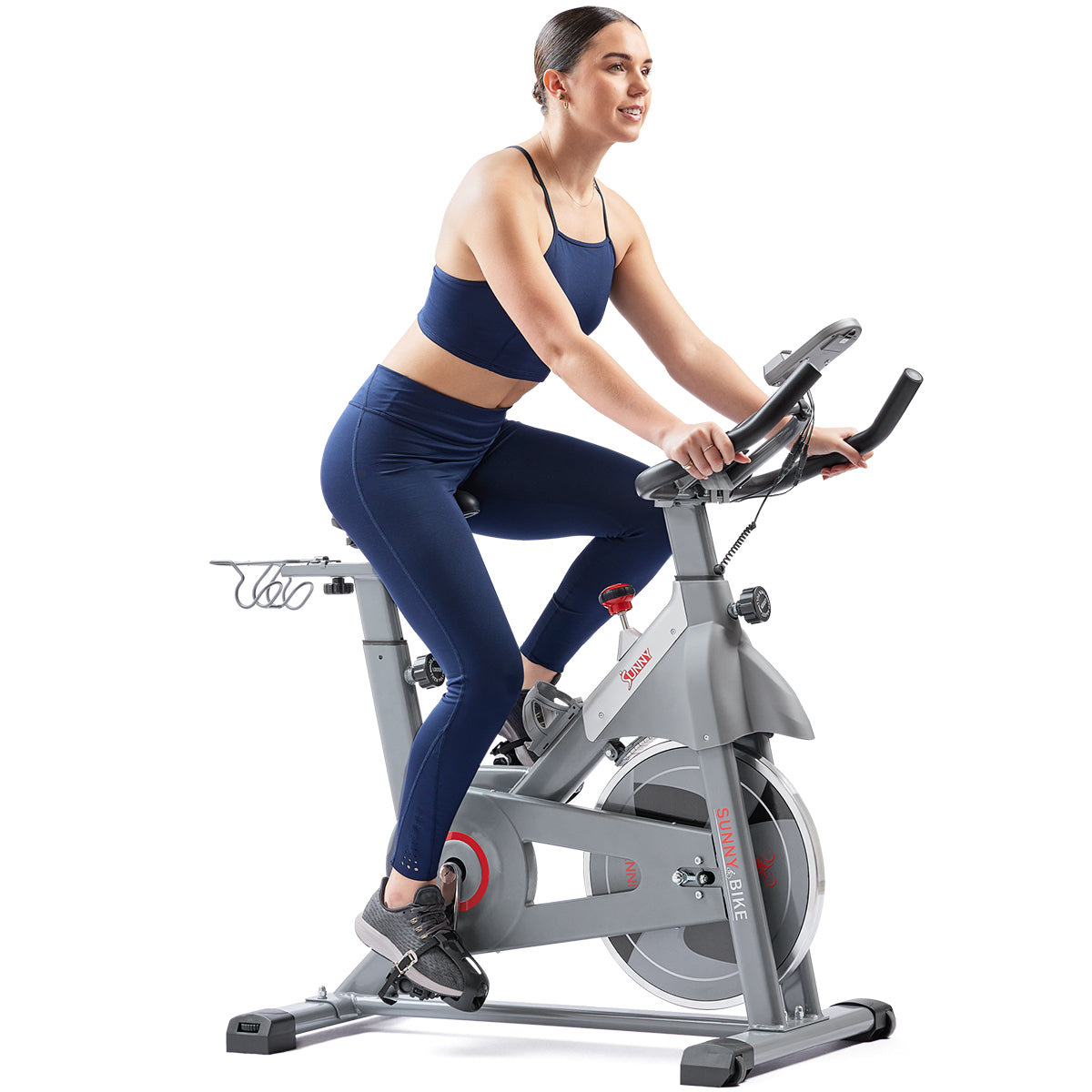 Smart Magnetic Belt Drive Indoor Cycling Exercise Bike - Quiet & Smooth Home Workout Bike for Cardio & Fitness Training - Perfect for Home Gym, Apartment & Small Spaces