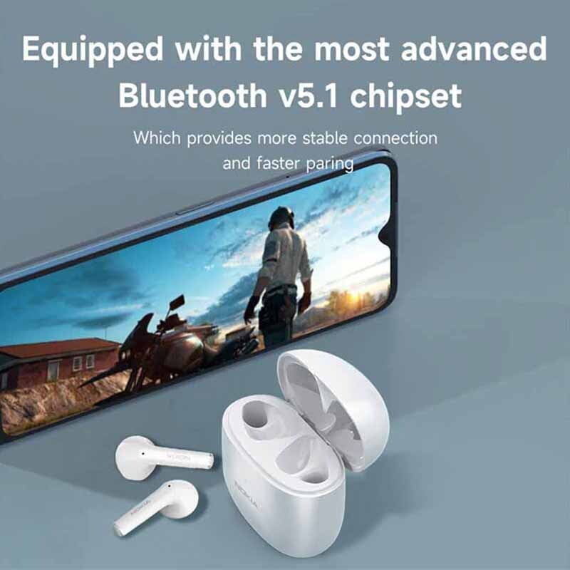 Nokia E3110 Wireless Bluetooth Earphones - Comfortable & Noise Cancelling for Gym, Running & Travel