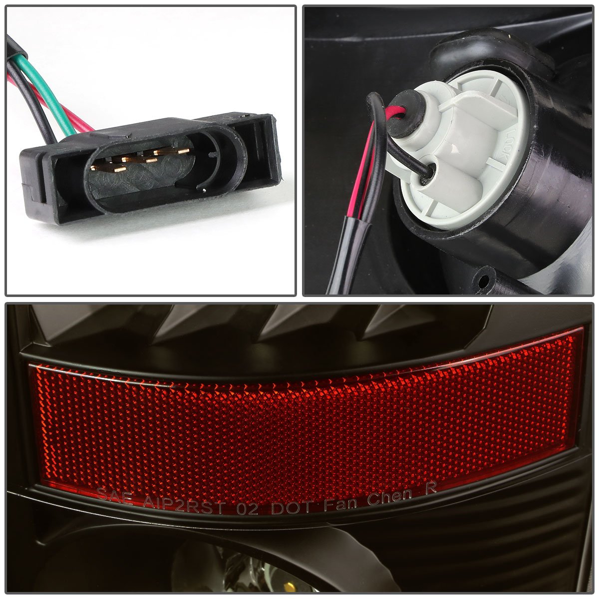 Auto Dynasty LED Tail Lights for 2002-2006 Dodge Ram 1500/2500/3500 - Smoked Black Housing Brake & Reverse Lamps (Driver & Passenger Side) - Upgrade Your Truck's Style & Night Visibility