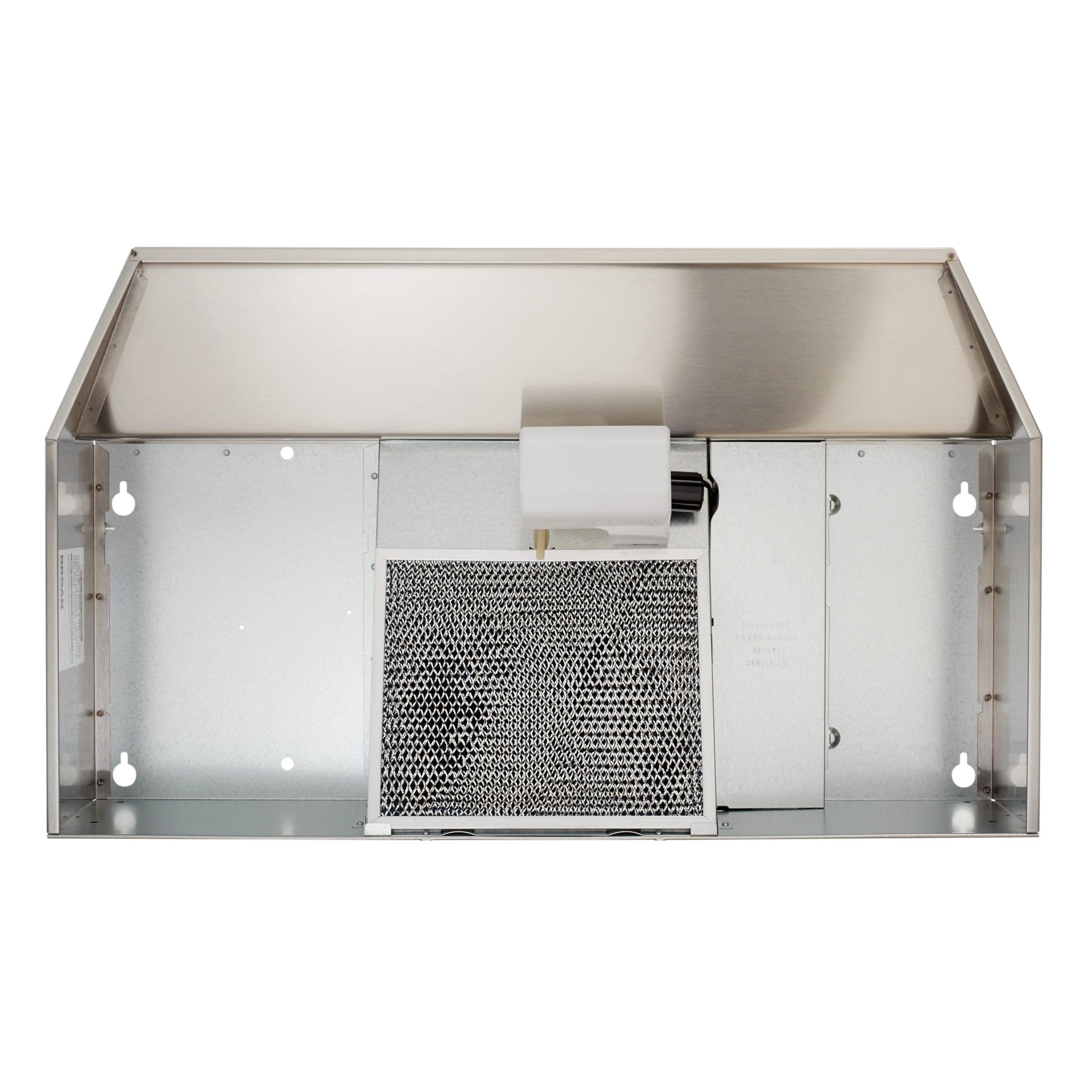 Broan-NuTone 413004 30-Inch Stainless Steel Under Cabinet Range Hood with LED Lights - Non-Ducted Ductless Kitchen Exhaust Fan for Modern Homes & Apartments