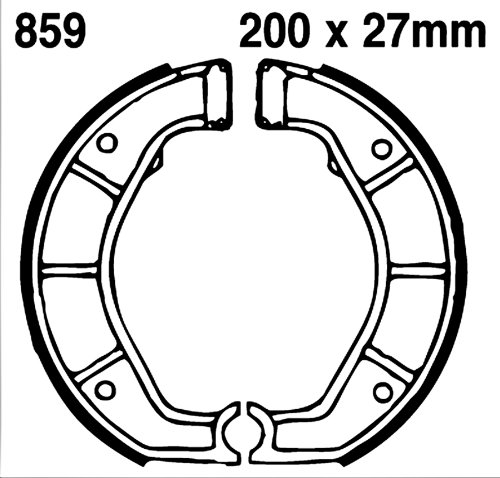EBC Brakes 859 High-Performance Brake Shoe - Durable & Reliable Braking for Cars, Trucks & SUVs - Perfect for Daily Commuting & Off-Road Adventures