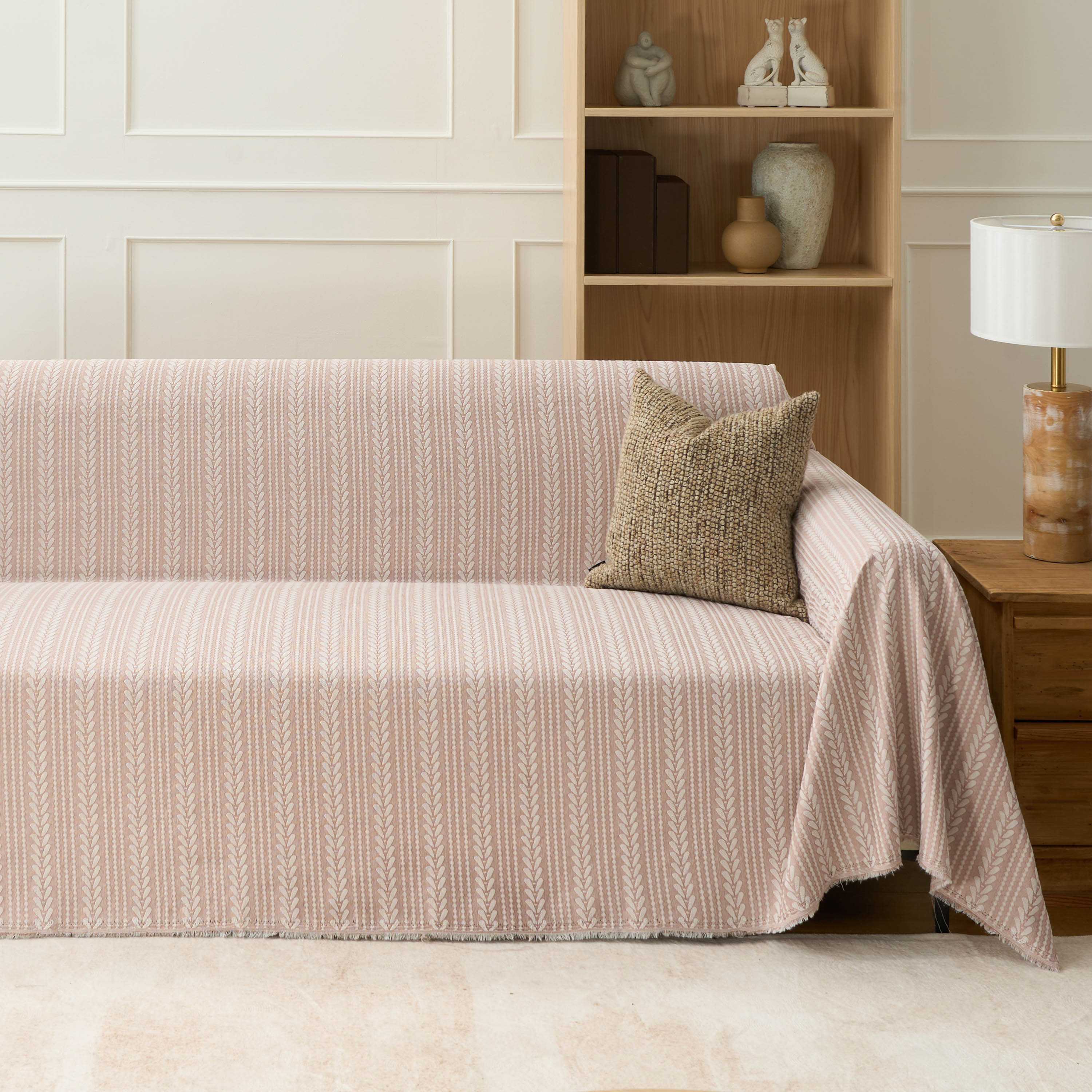 Pet Friendly Extra Large Sofa Cover - Breathable Botanical Breeze Fabric for Dogs & Cats - Perfect for Living Room Furniture Protection