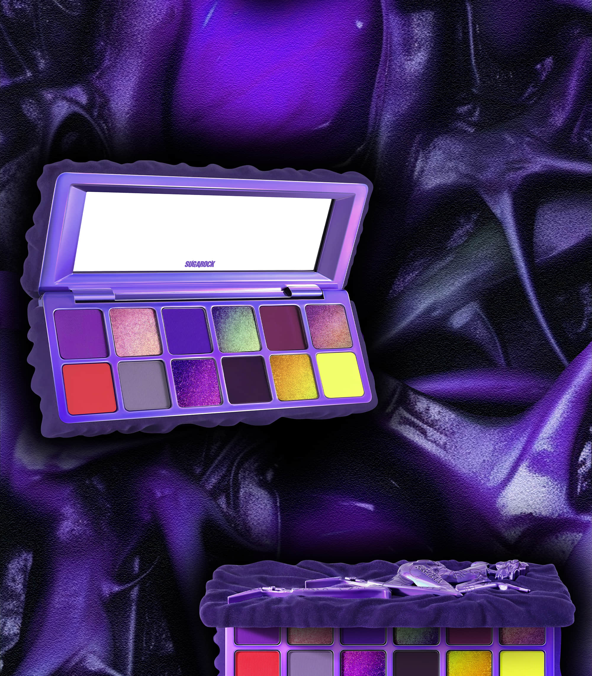 SUGAROCK 12 Color Eyeshadow Palette - Highly Pigmented, Long Lasting Makeup for Professional & Everyday Use | Perfect for Parties, Weddings & Special Occasions