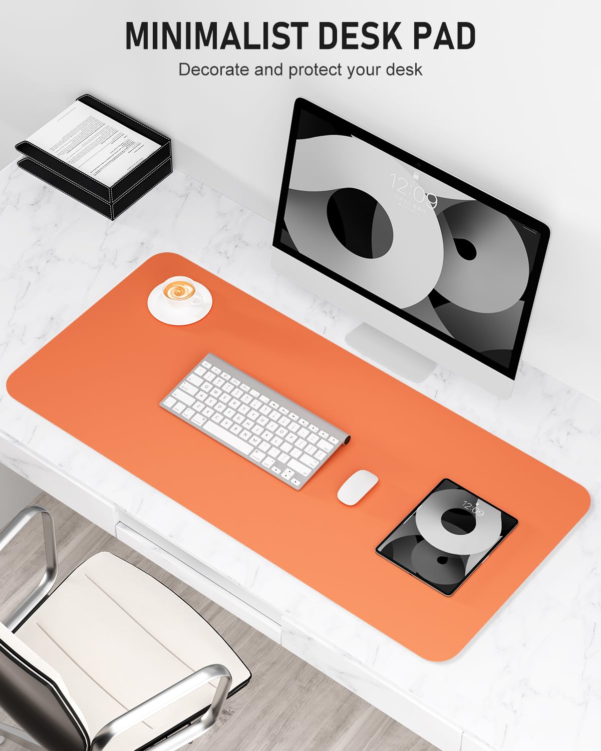 Premium PU Leather Desk Pad - 23.6