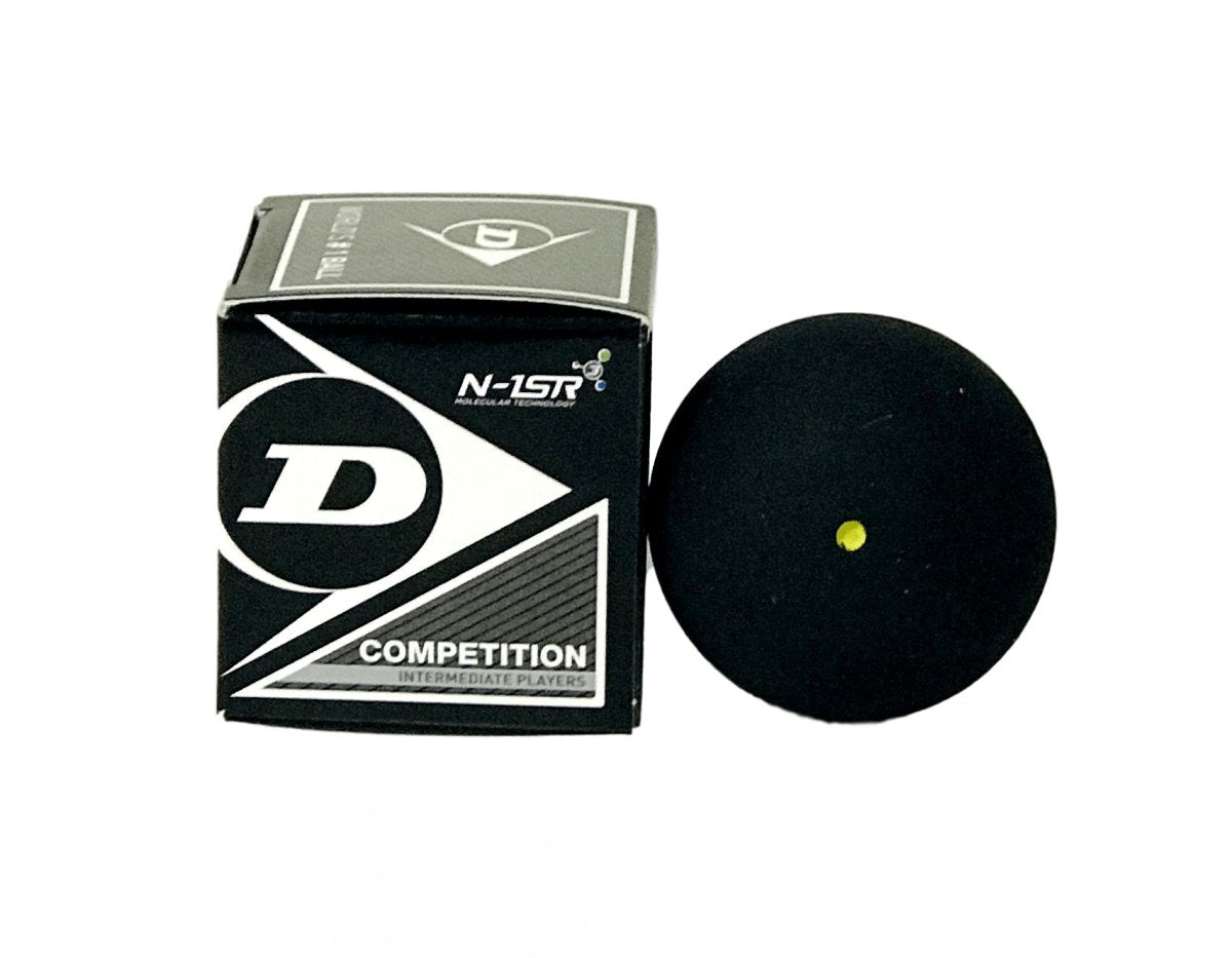 Dunlop Competition Squash Ball - Yellow Dot (High Bounce, Tournament Grade) | Perfect for Professional Matches & Training Sessions