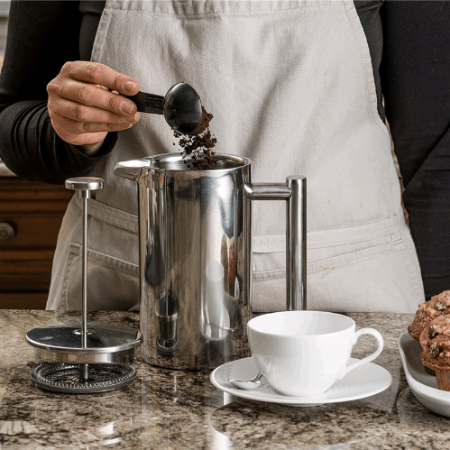 Premium French Press Coffee Maker - 34oz Stainless Steel, 4-Level Filtration - Perfect for Home, Office & Camping - Brew Rich, Bold Coffee in Minutes