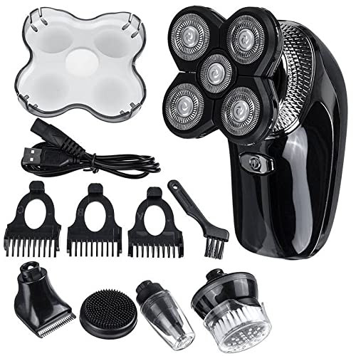 5D Electric Shaver for Bald Men - Rechargeable Head & Facial Shaver for Smooth Shaving at Home or Travel