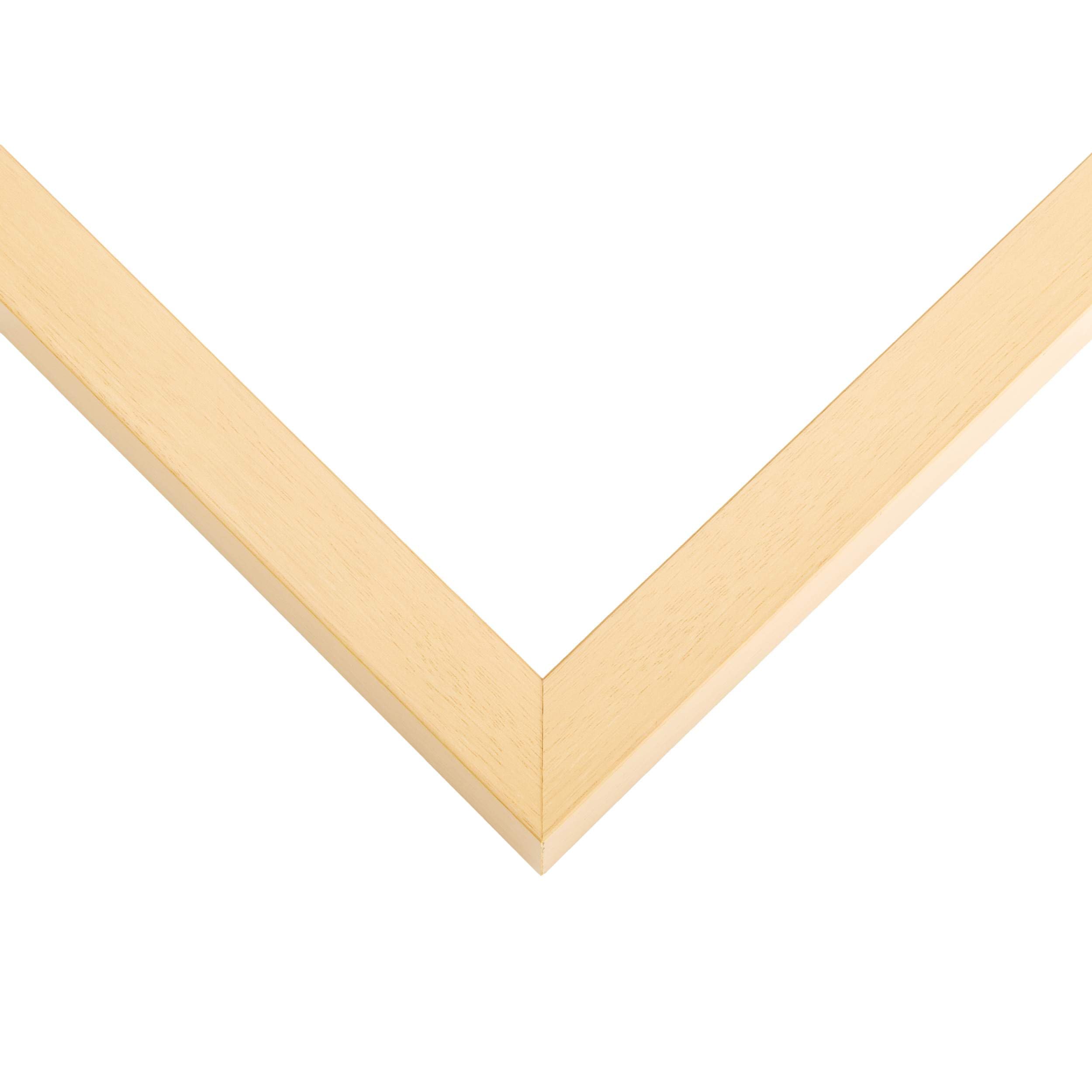 Natural 20x20 Inch Wooden Shadow Box Display Frame with Black Acid-Free Backing & UV Protective Acrylic - 3/4