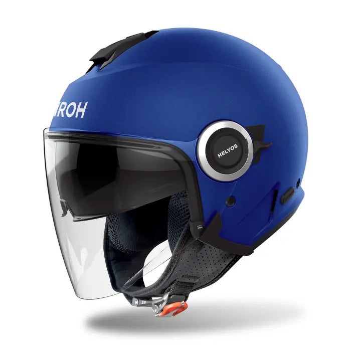 Airoh Helyos Matt Blue Motorcycle Helmet - Lightweight DOT Certified Full Face Helmet for Street & Racing Bikes - Perfect for Commuting, Touring & Track Days