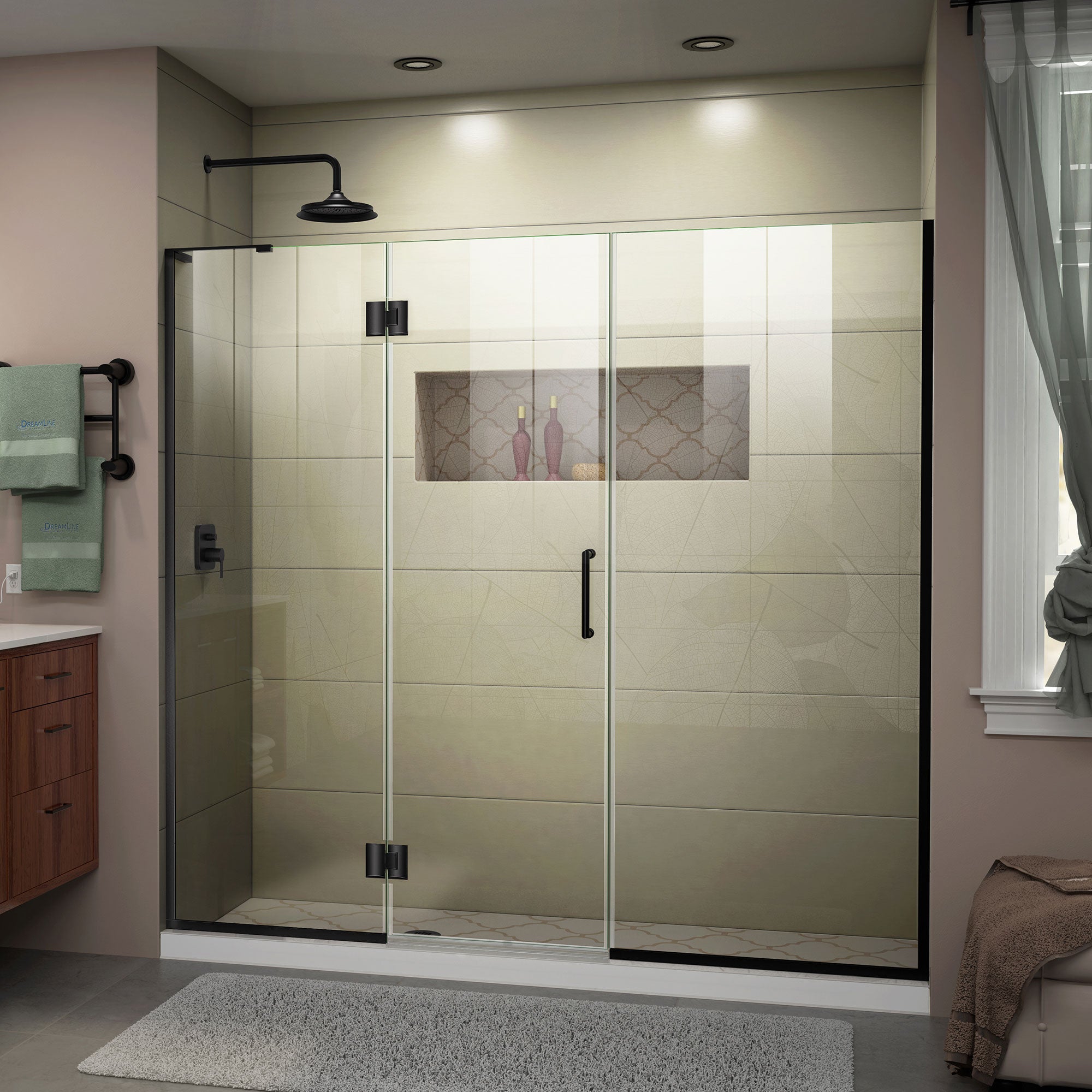 DreamLine Unidoor X Frameless Hinged Shower Door 66.5-67