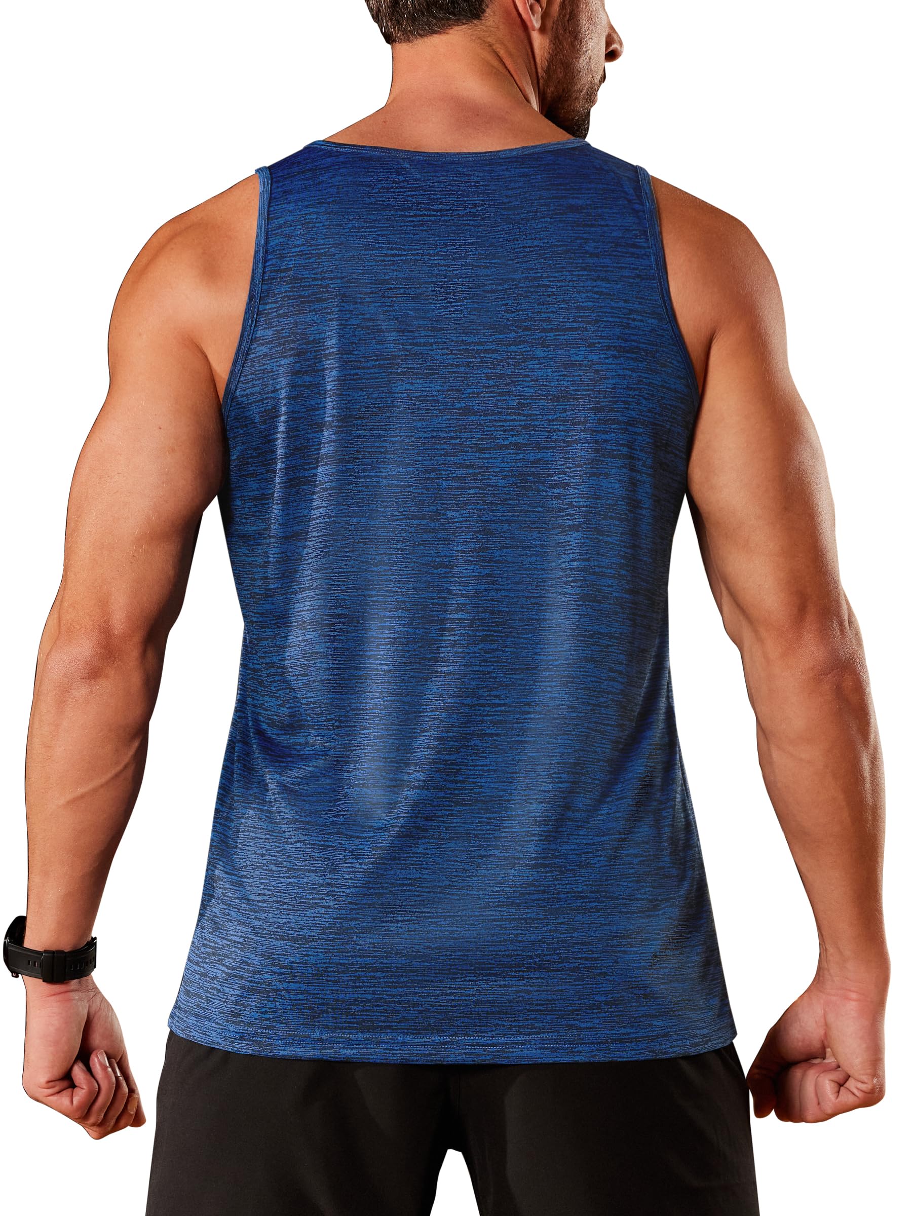 TACVASEN Men's Quick Dry Sleeveless Tank Top - Breathable Workout Shirt for Gym, Bodybuilding & Athletic Performance | Moisture Wicking Muscle Tee for Running, Training & Summer Outdoor Activities