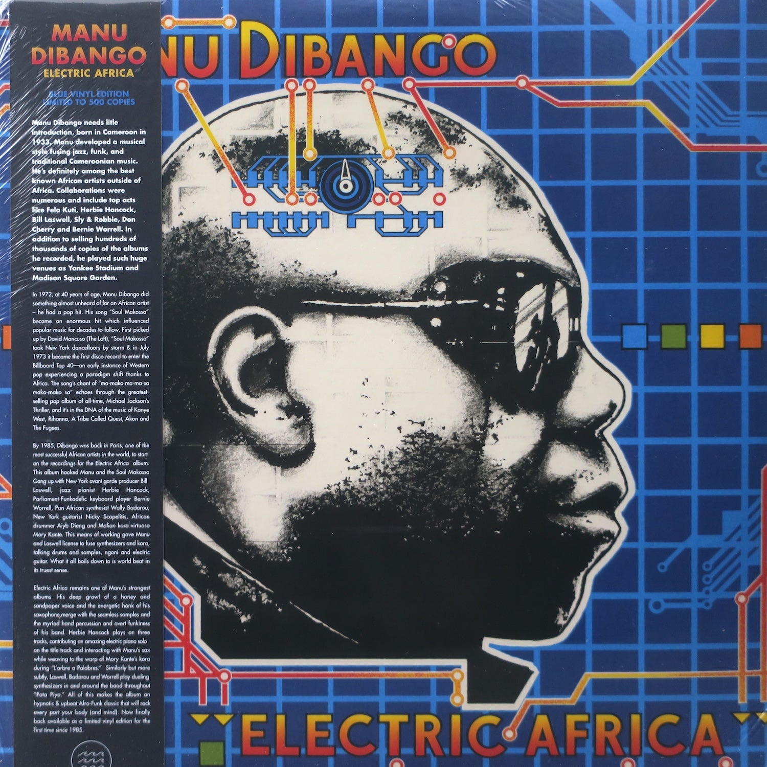 MANU DIBANGO 'Electric Africa' BLUE Vinyl LP (1985 African Funk Record) - Perfect for Music Collectors & Vintage Vinyl Enthusiasts